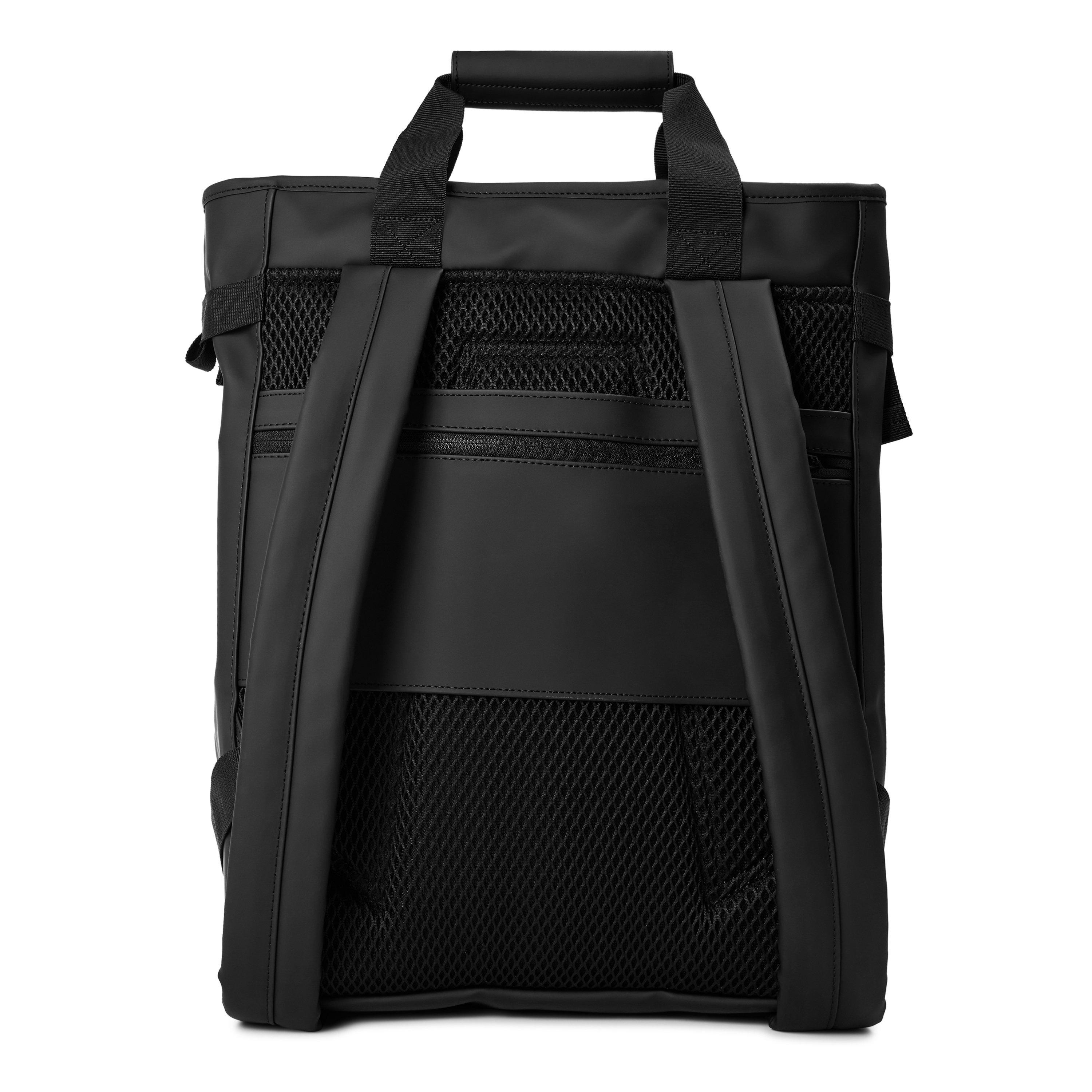 Black 01 - Rains - Texel Tote Backpack - 2