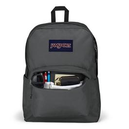 JanSport logo-patch leather backpack