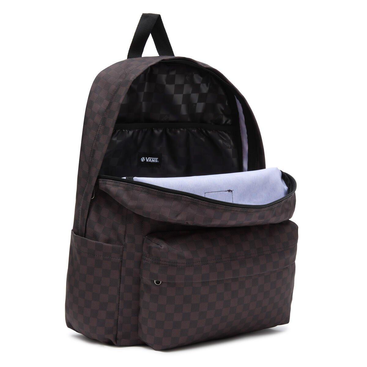 Black Charcoal - Vans - Old Skool Check Backpack Mens - 2