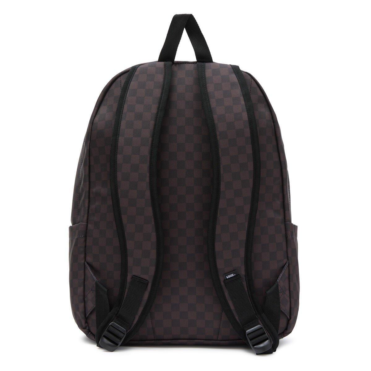Black Charcoal - Vans - Old Skool Check Backpack Mens - 3