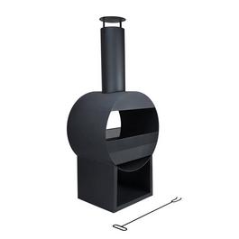 Charles Bentley 129cm Black Powder Coated Steel Patio Heater Chime
