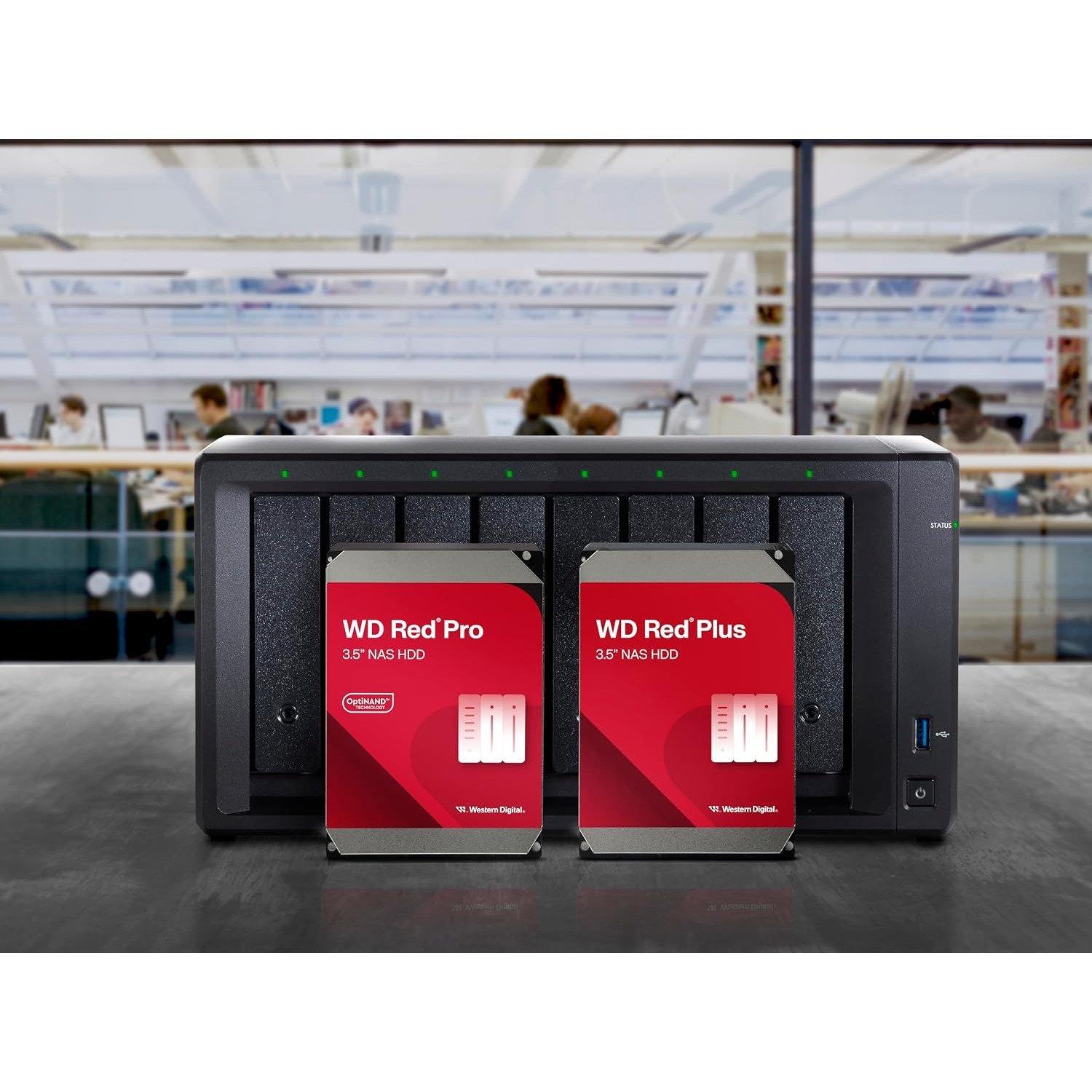 Rood - Western Digital - Red Plus 4TB 3.5 Internal Hard Drive - 5400 RPM SATA 6Gb/s CMR 128MB Cache - 3