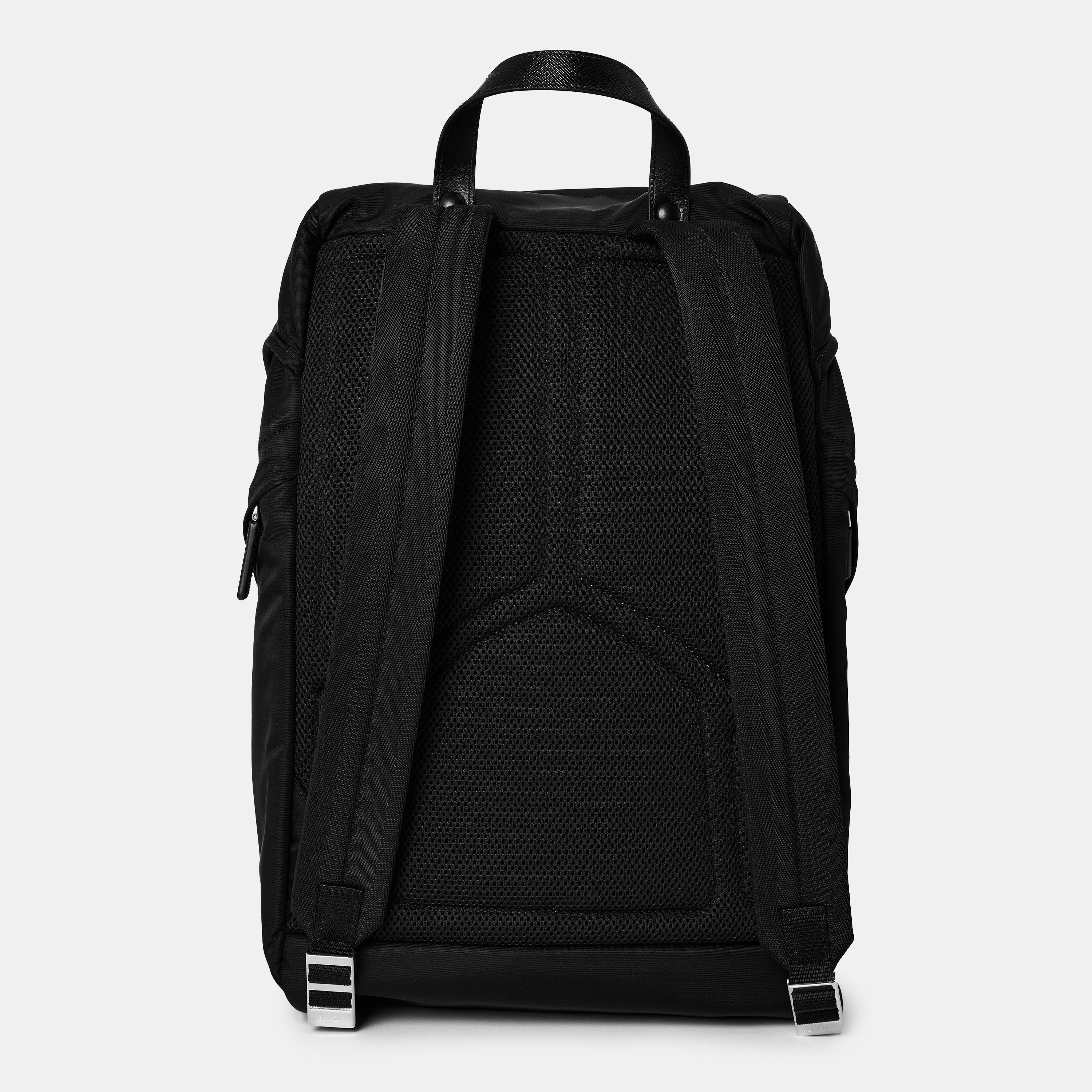 Black - Prada - Re-Nylon and Saffiano Leather Backpack - 2