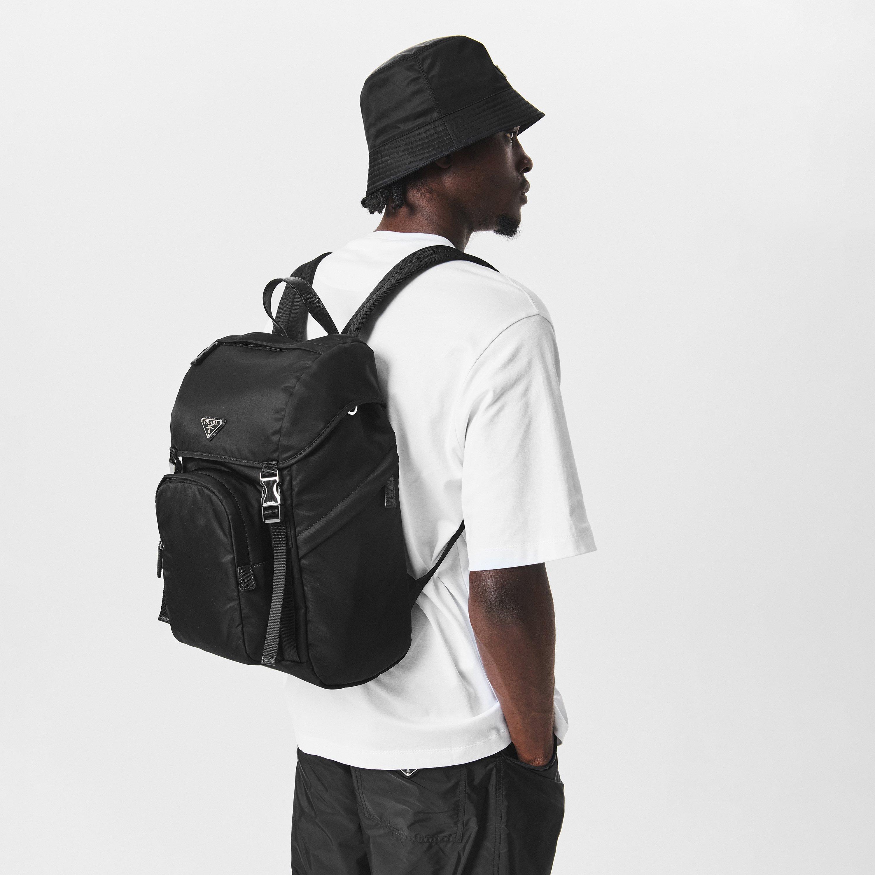 Black - Prada - Re-Nylon and Saffiano Leather Backpack - 3
