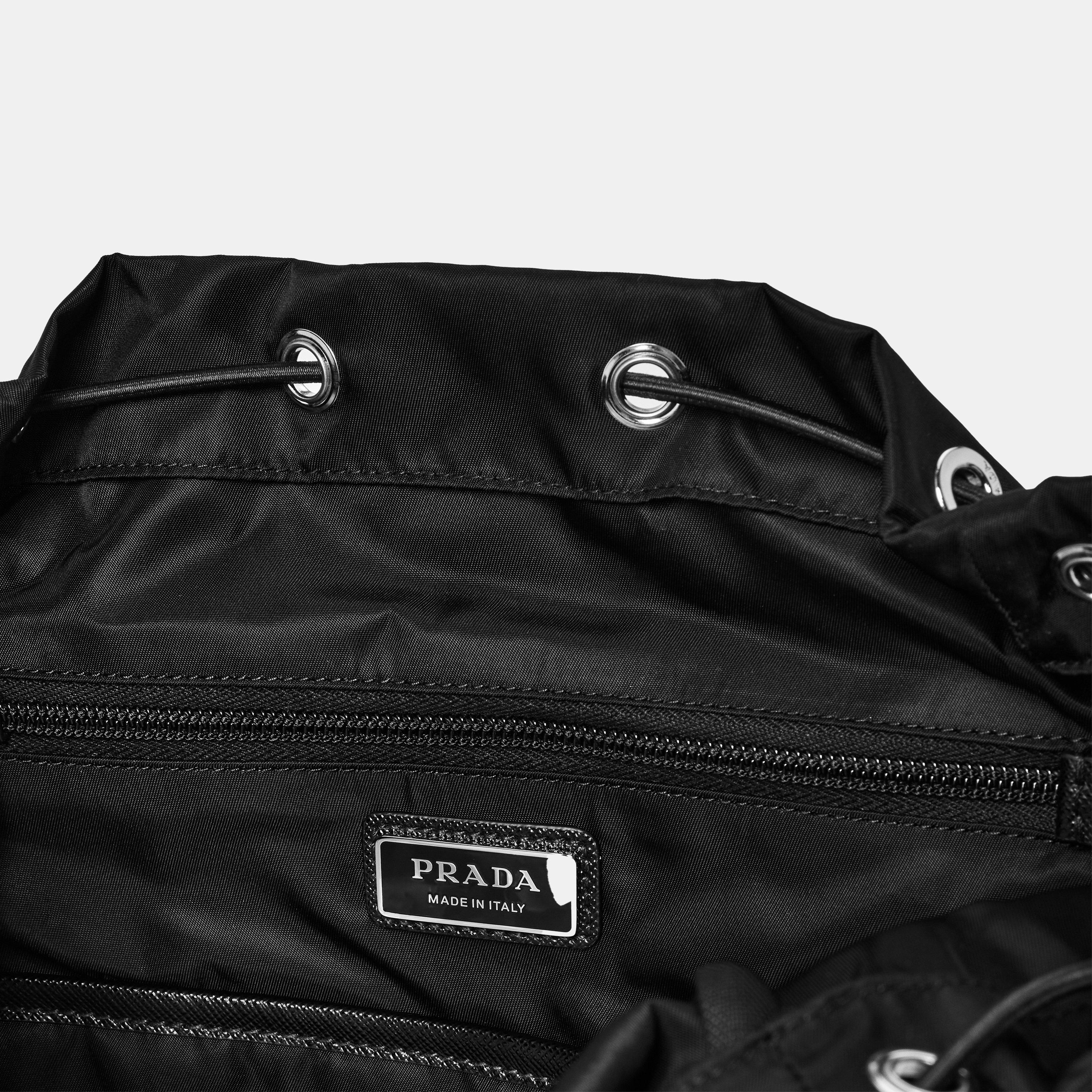 Black - Prada - Re-Nylon and Saffiano Leather Backpack - 5