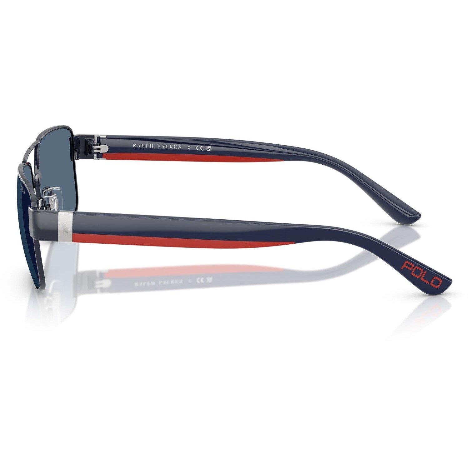 Shiny Navy - Polo Ralph Lauren - Men's Polarized Rectangle Sunglasses - 2