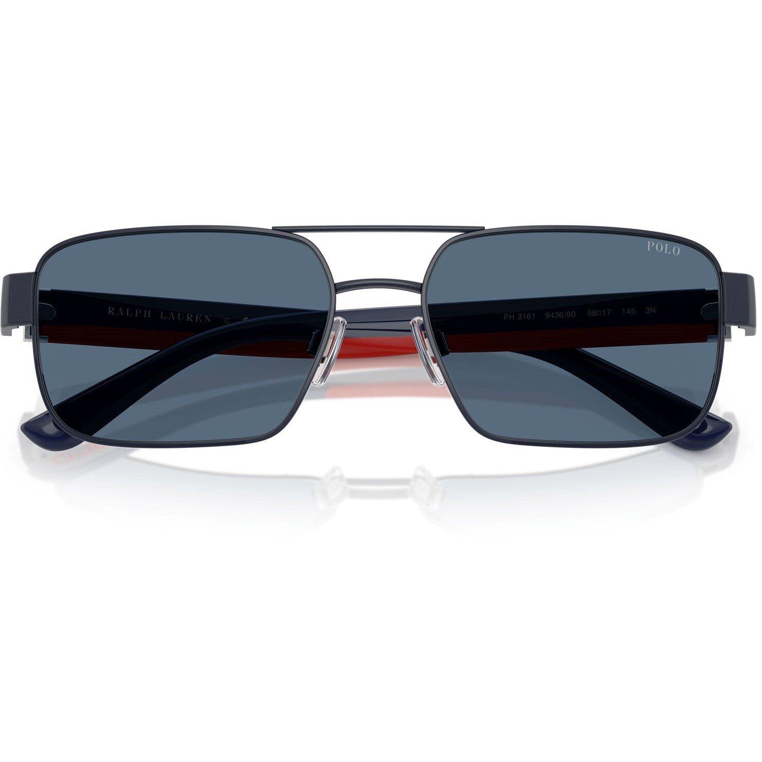 Shiny Navy - Polo Ralph Lauren - Men's Polarized Rectangle Sunglasses - 3