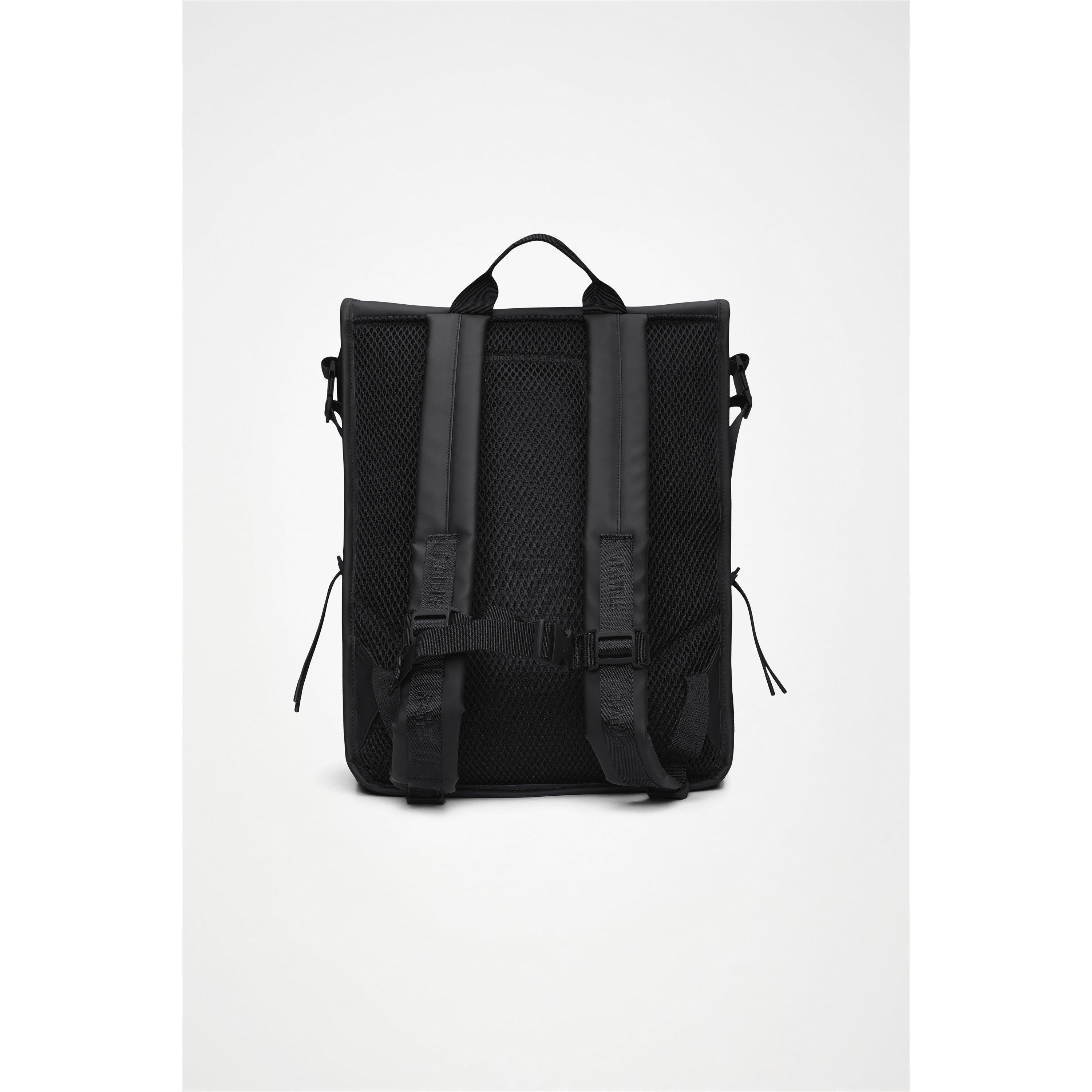 Black 01 - Rains - Trail Mountaineer Rolltop Backpack - 2