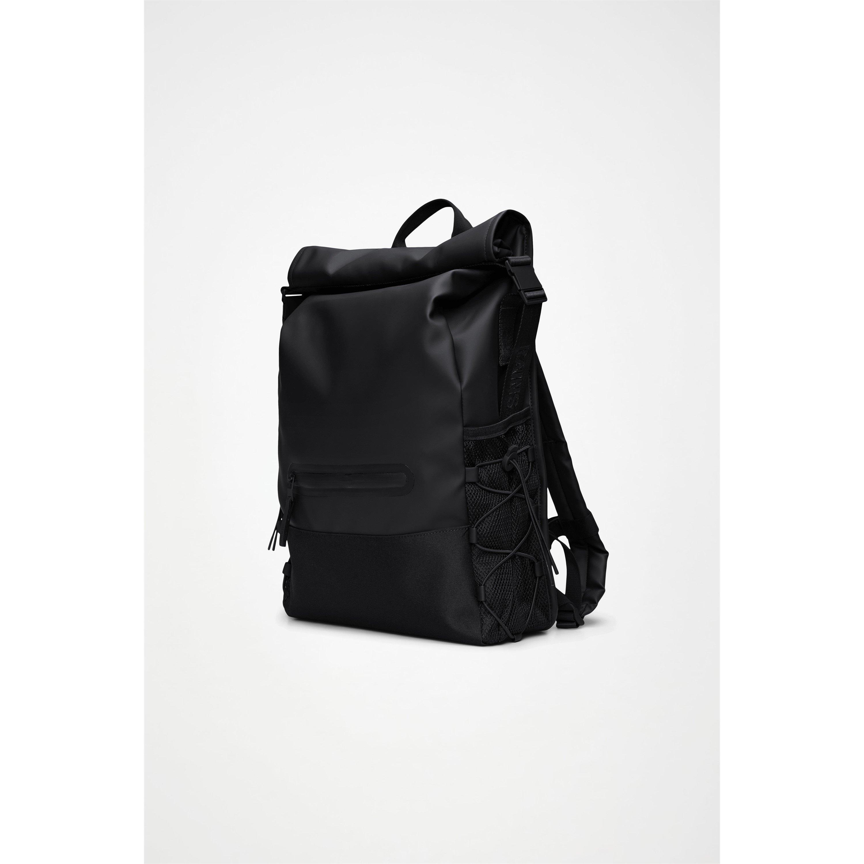 Black 01 - Rains - Trail Mountaineer Rolltop Backpack - 3