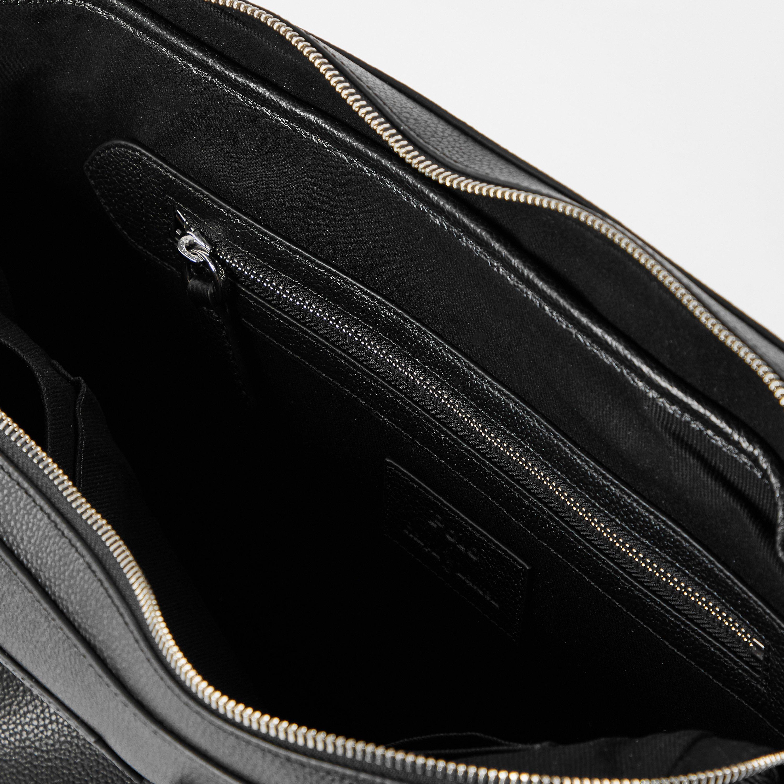 Black - Polo Ralph Lauren - Men's Pebble Leather Commuter Laptop Bags - 5