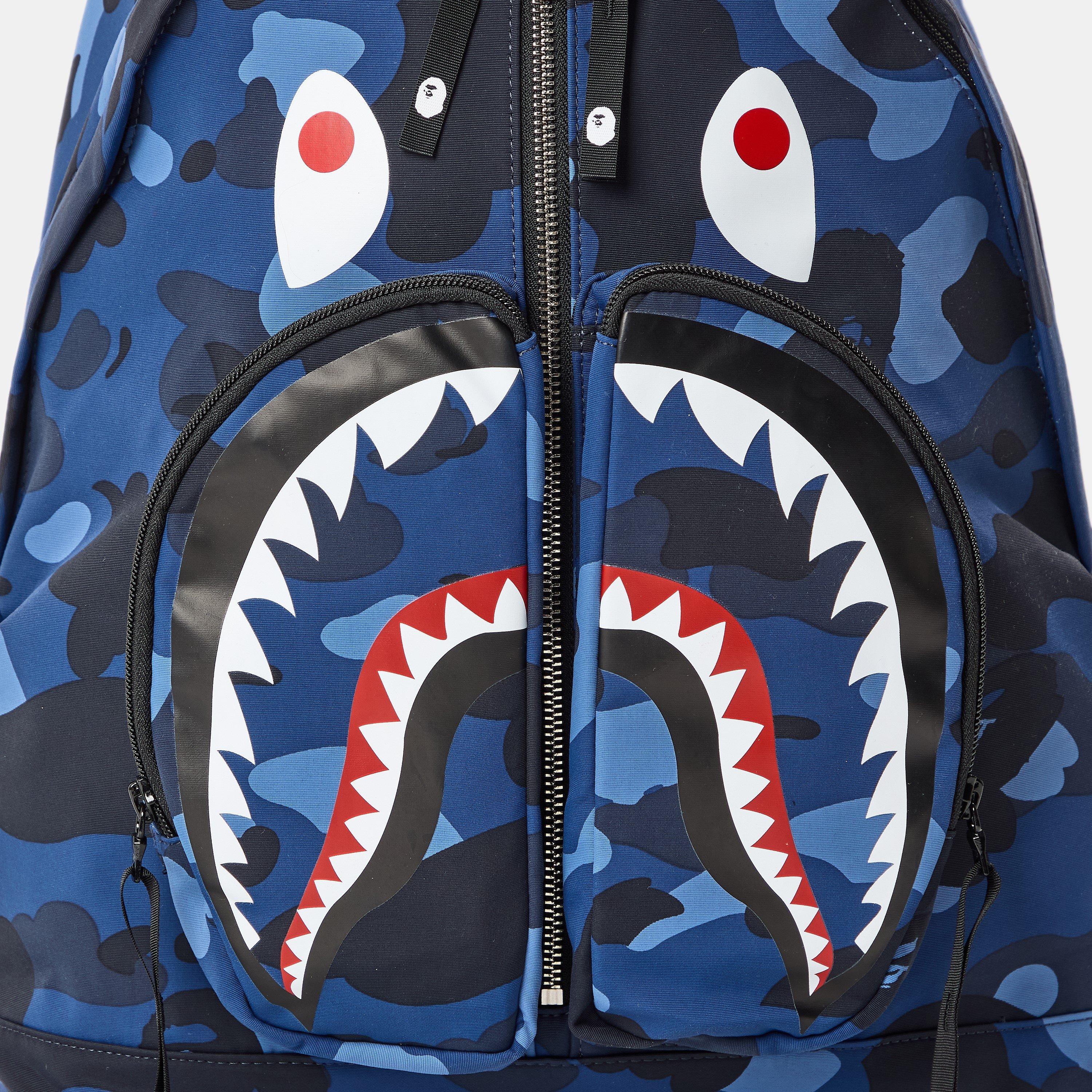 Navy - A Bathing Ape - Bape Camo Shark Bag Sn54 - 4