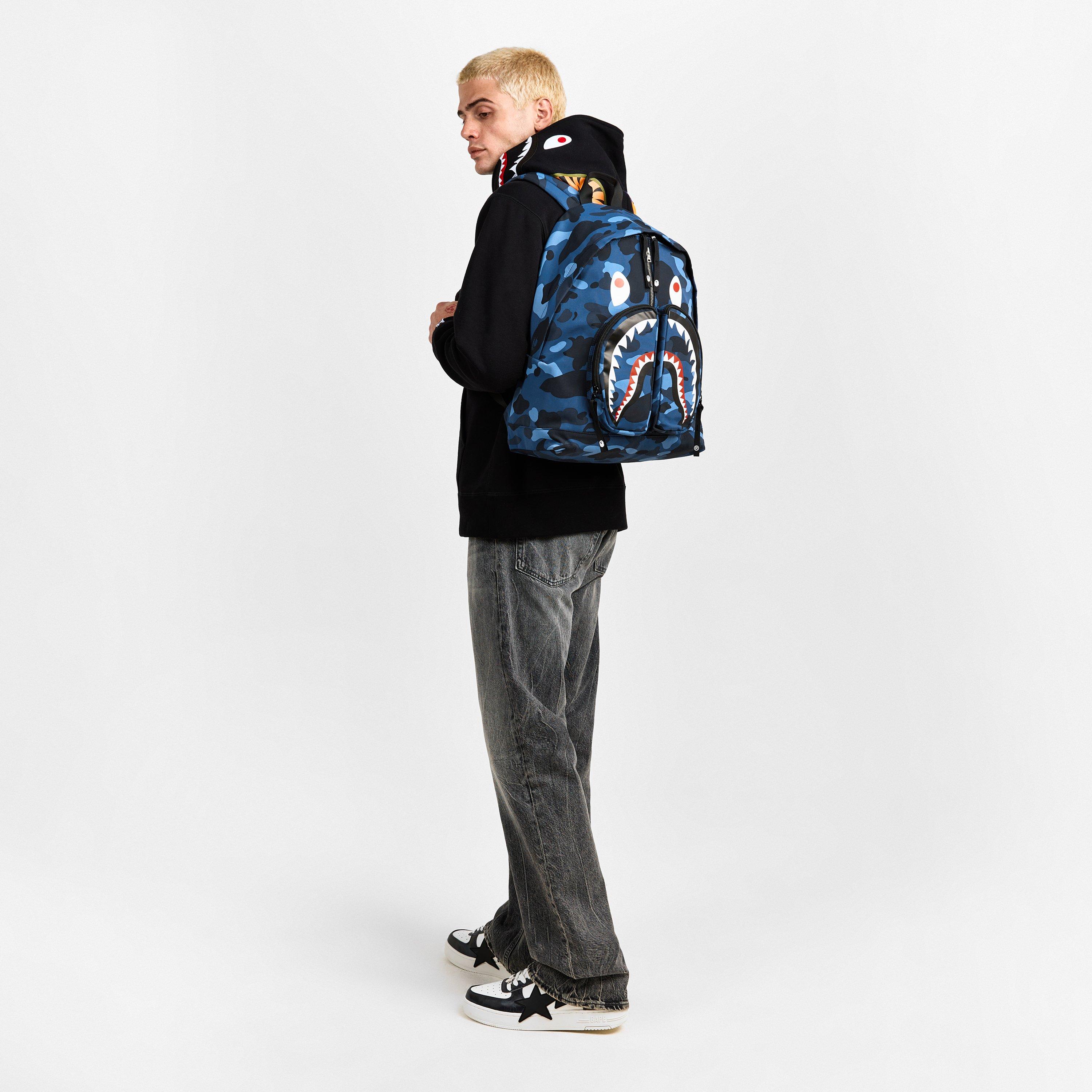Navy - A Bathing Ape - Bape Camo Shark Bag Sn54 - 6