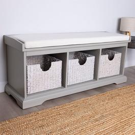 Charles Bentley Charnwood Hallway Bench with Three Removable Stora