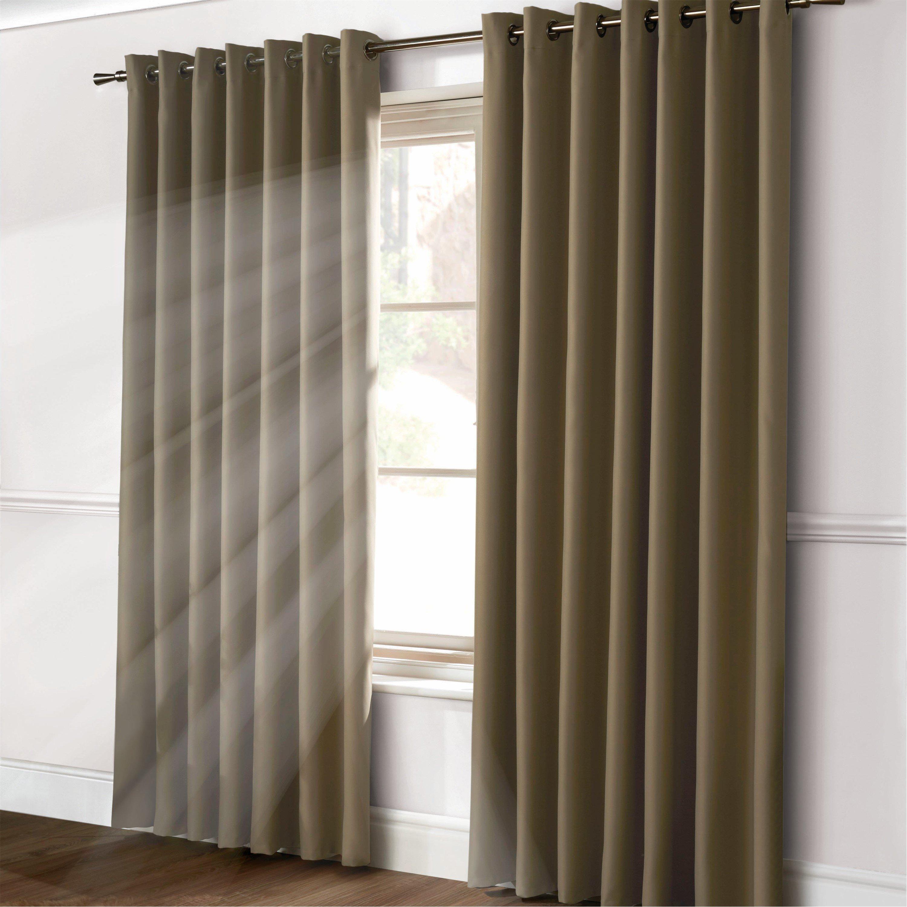 Plain 95% Blackout Ring Top Curtains