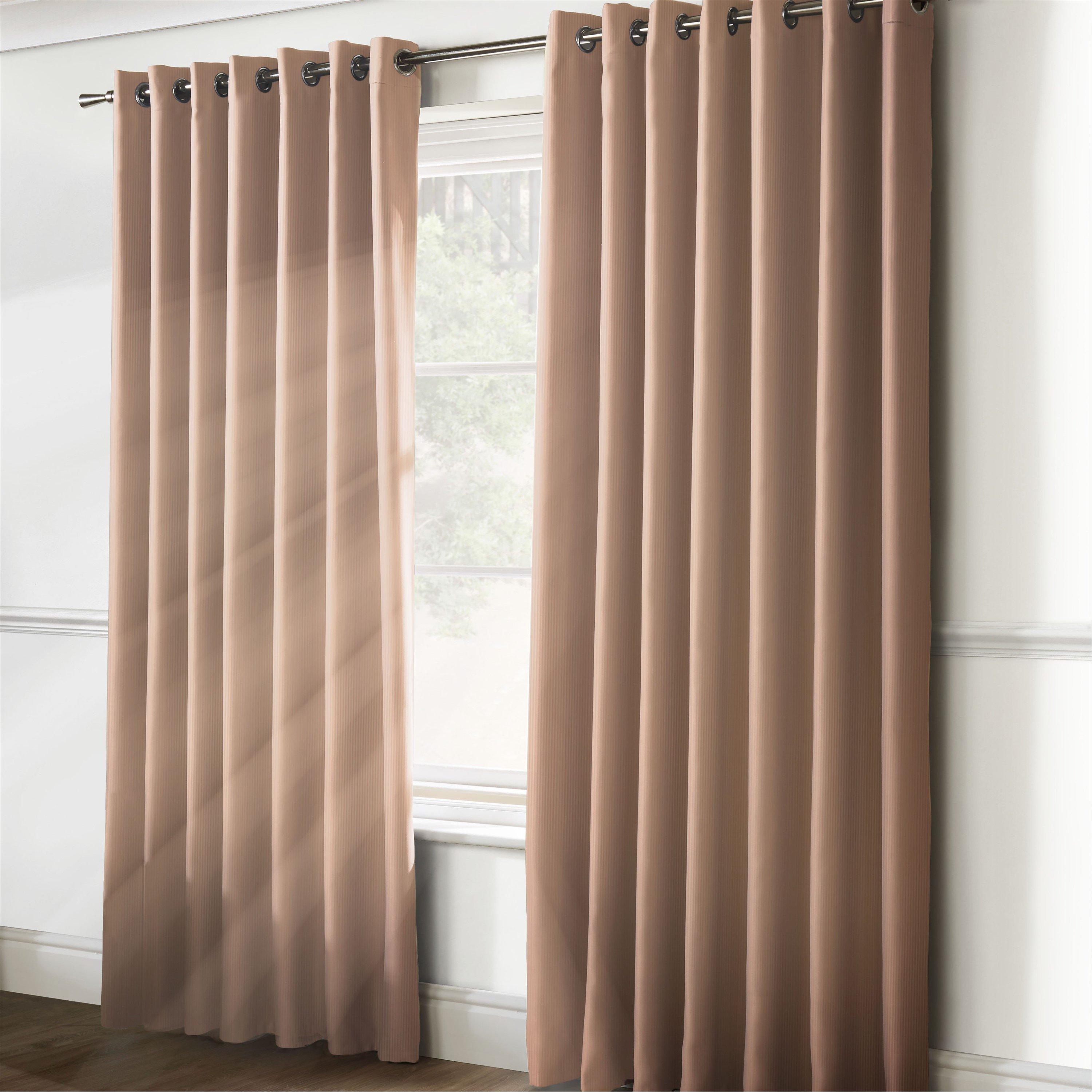 Plain 95% Blackout Ring Top Curtains