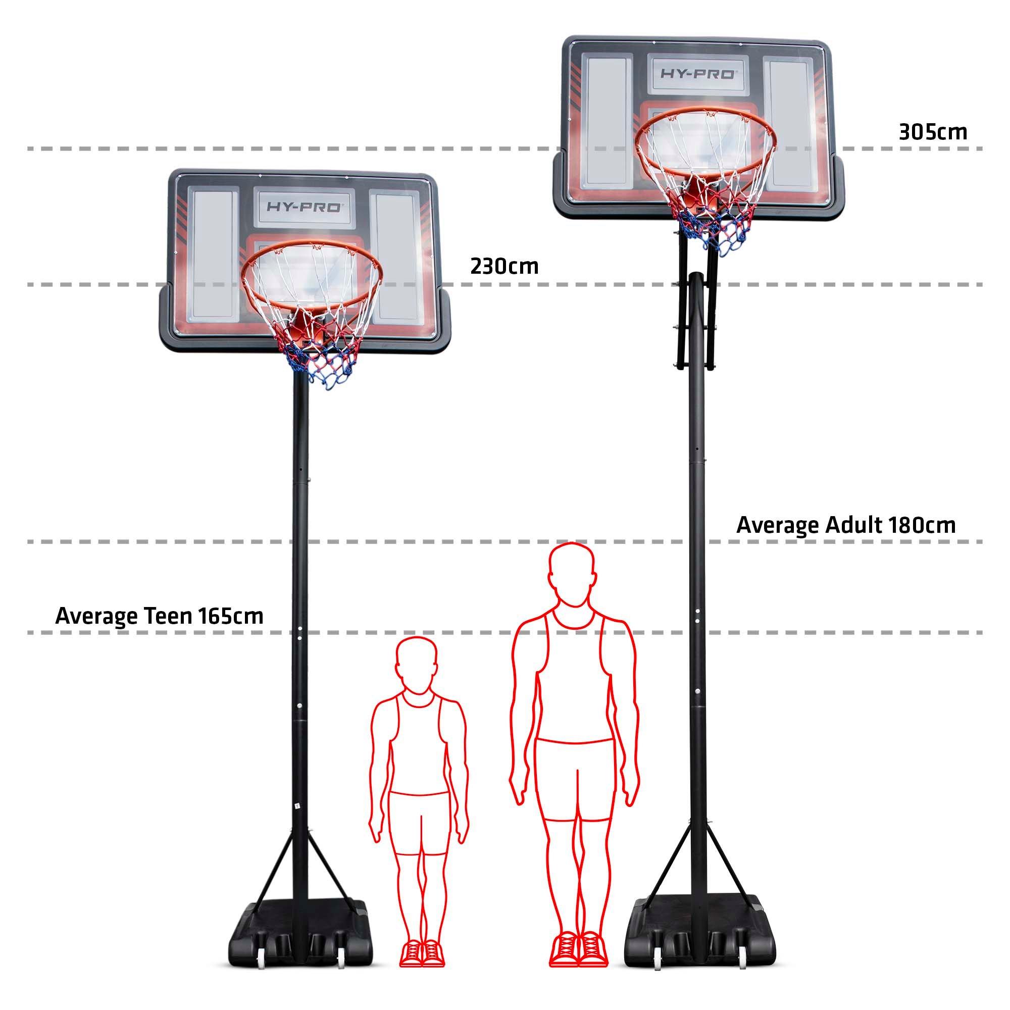 Black - Hy-Pro - Hy-Pro Basketball Stand 2.6 - 3.05m - 2