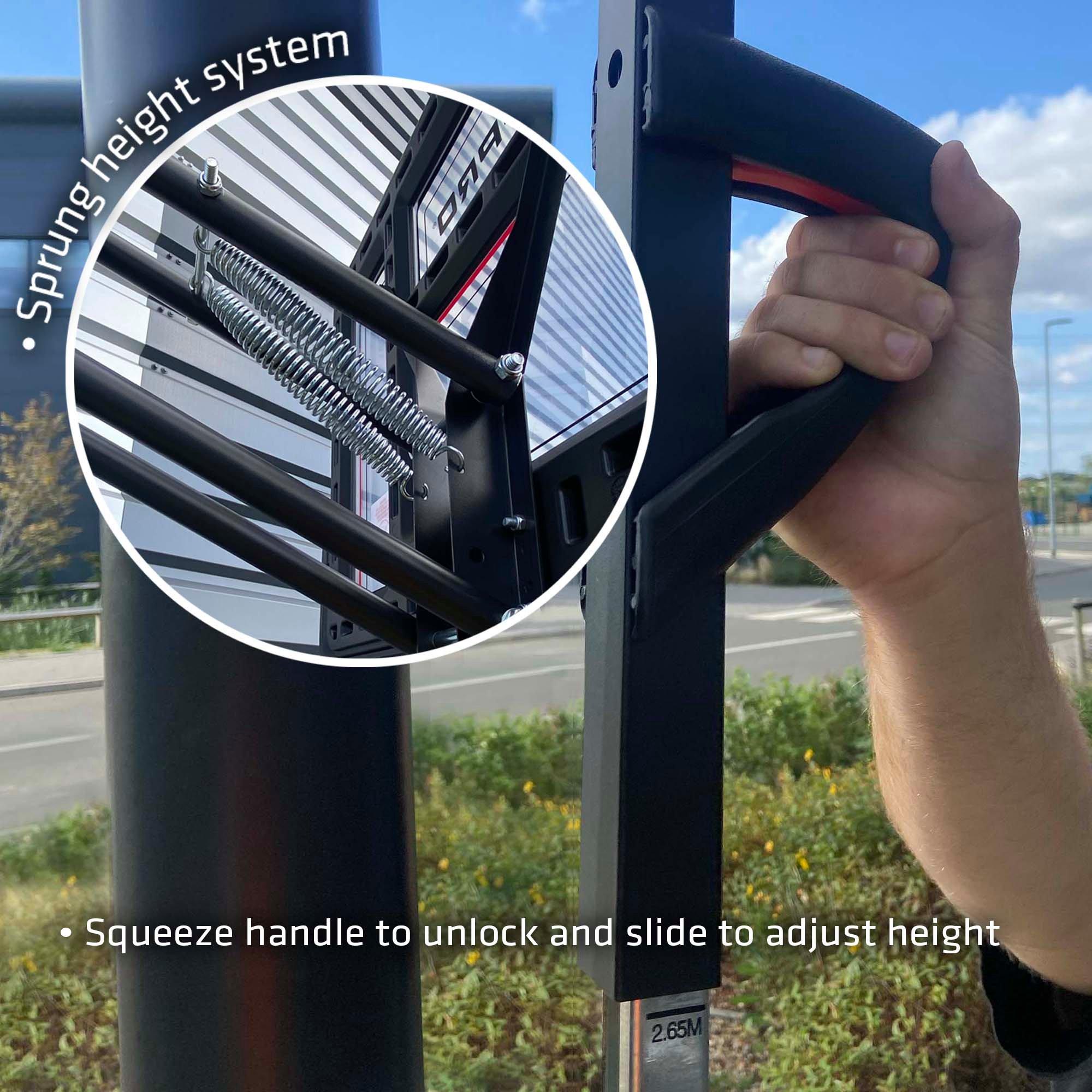 Black - Hy-Pro - Hy-Pro Basketball Stand 2.6 - 3.05m - 4