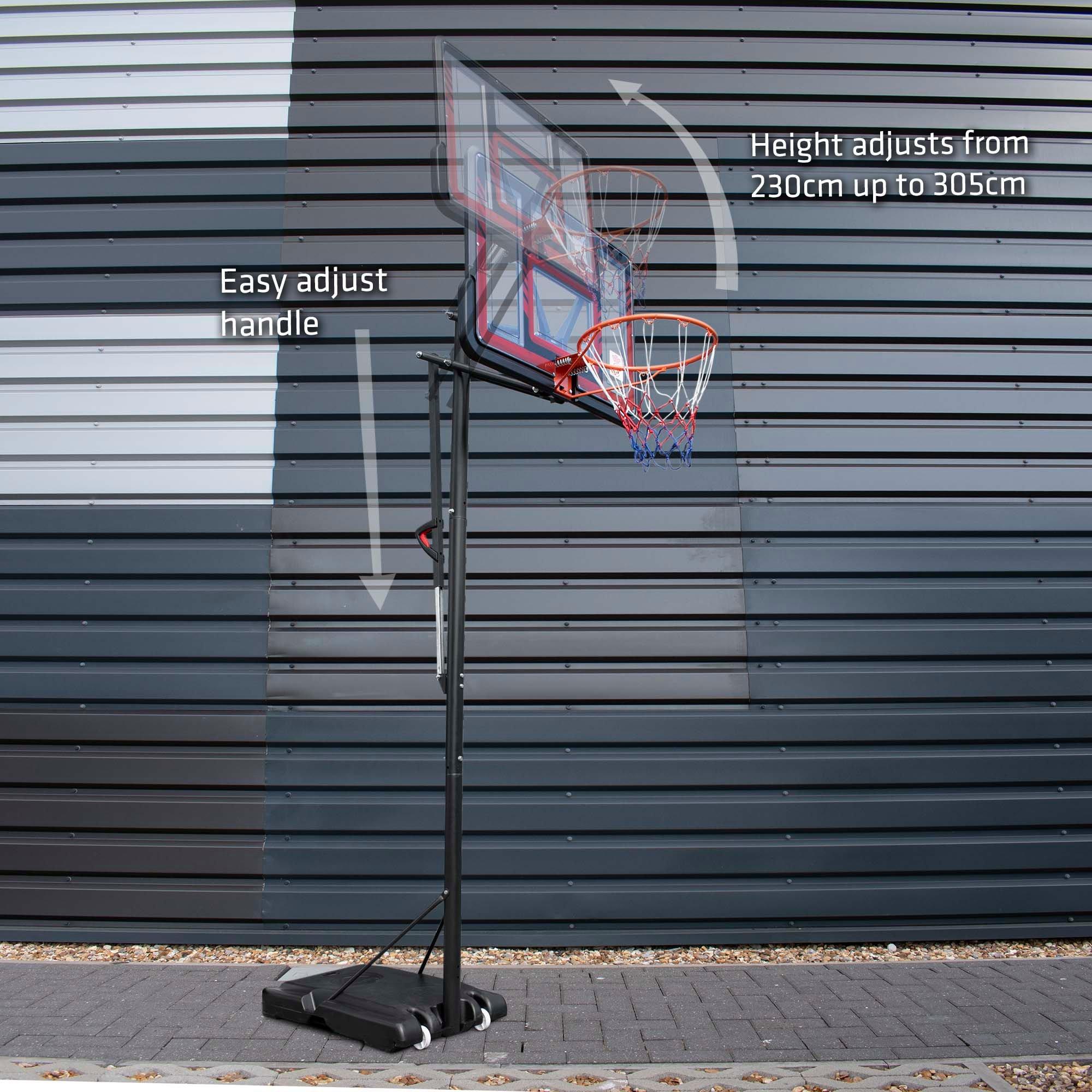 Black - Hy-Pro - Hy-Pro Basketball Stand 1.6 - 3.05m - 3