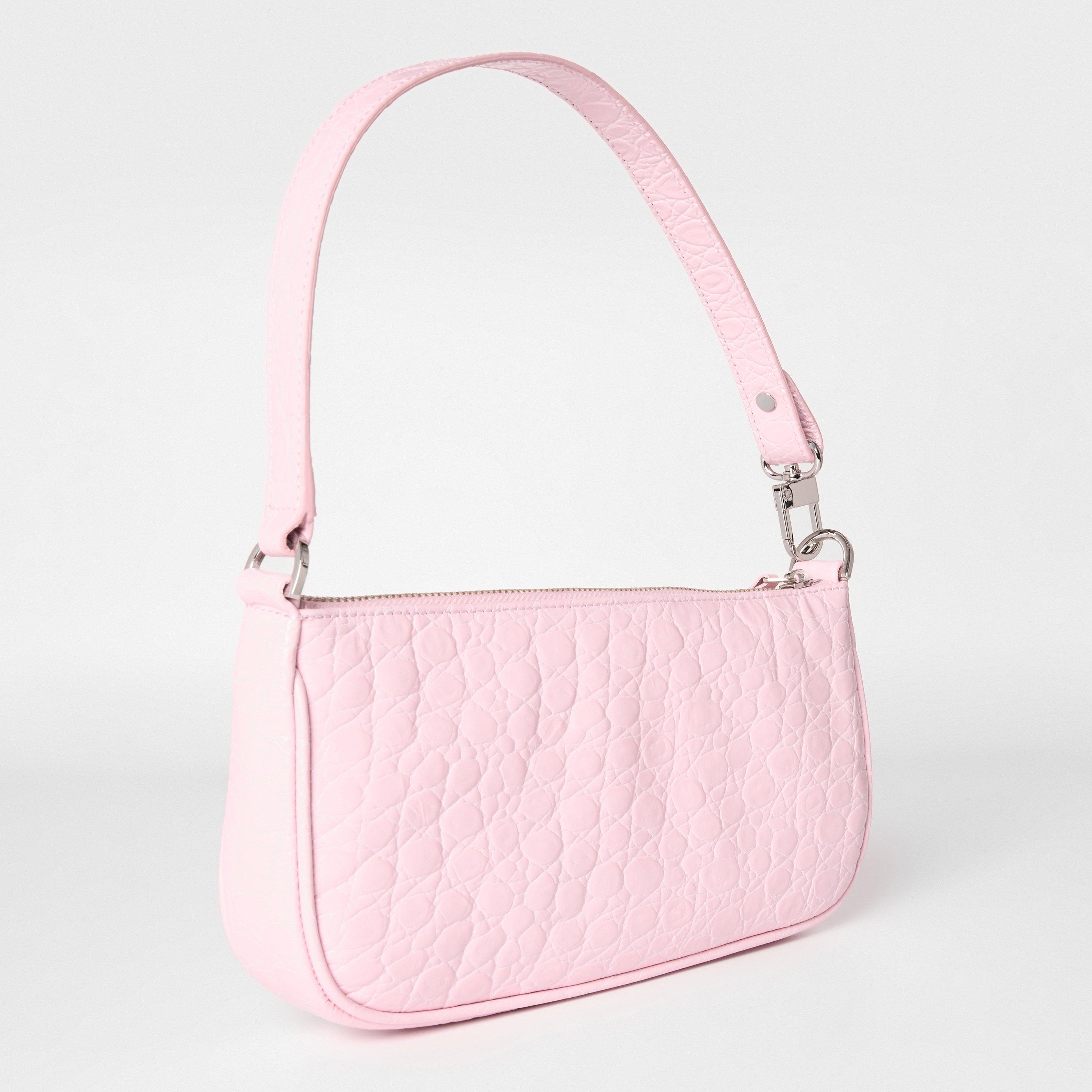 Pink - By Far - Women's Leather Shoulder Bags - 2