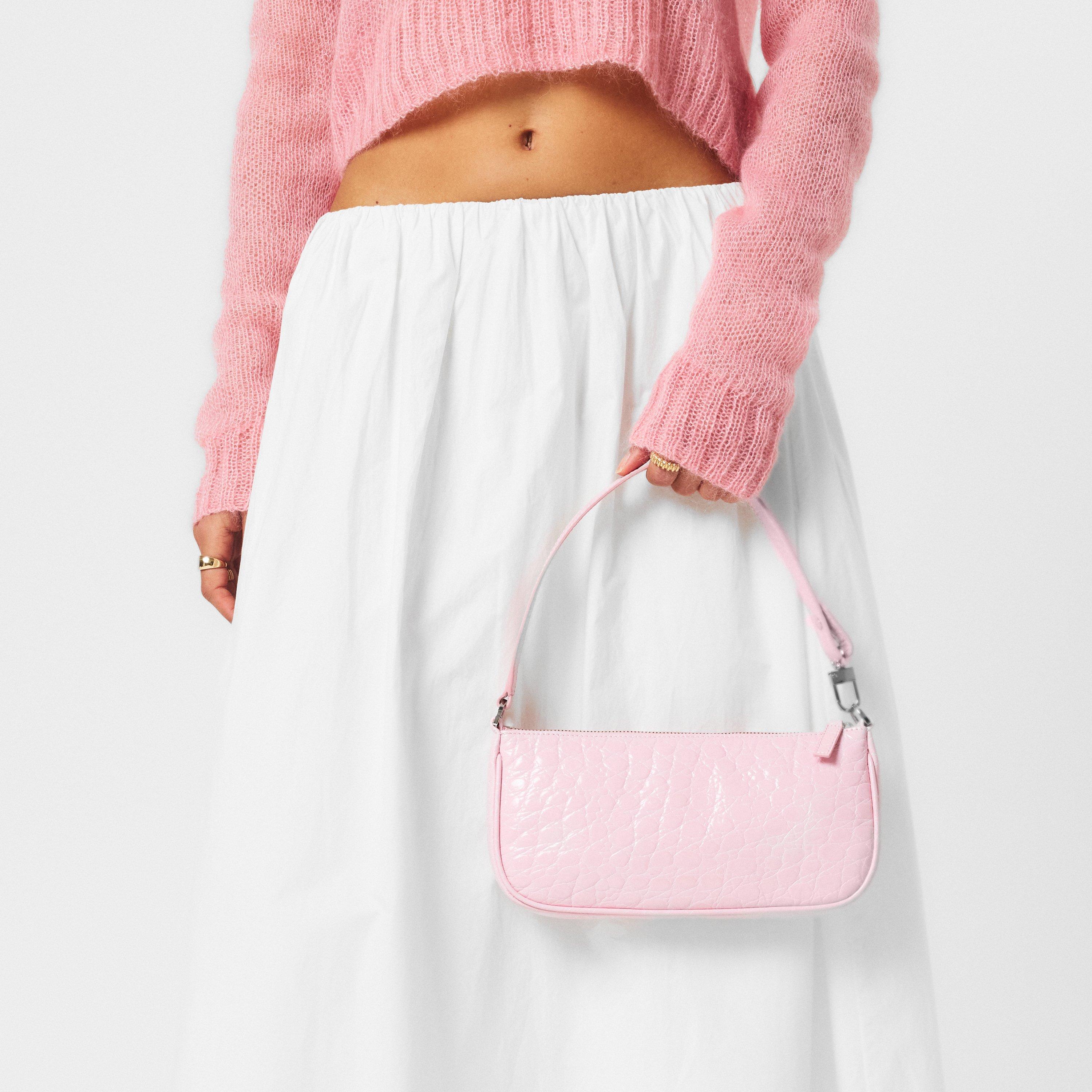 Pink - By Far - Women's Leather Shoulder Bags - 3