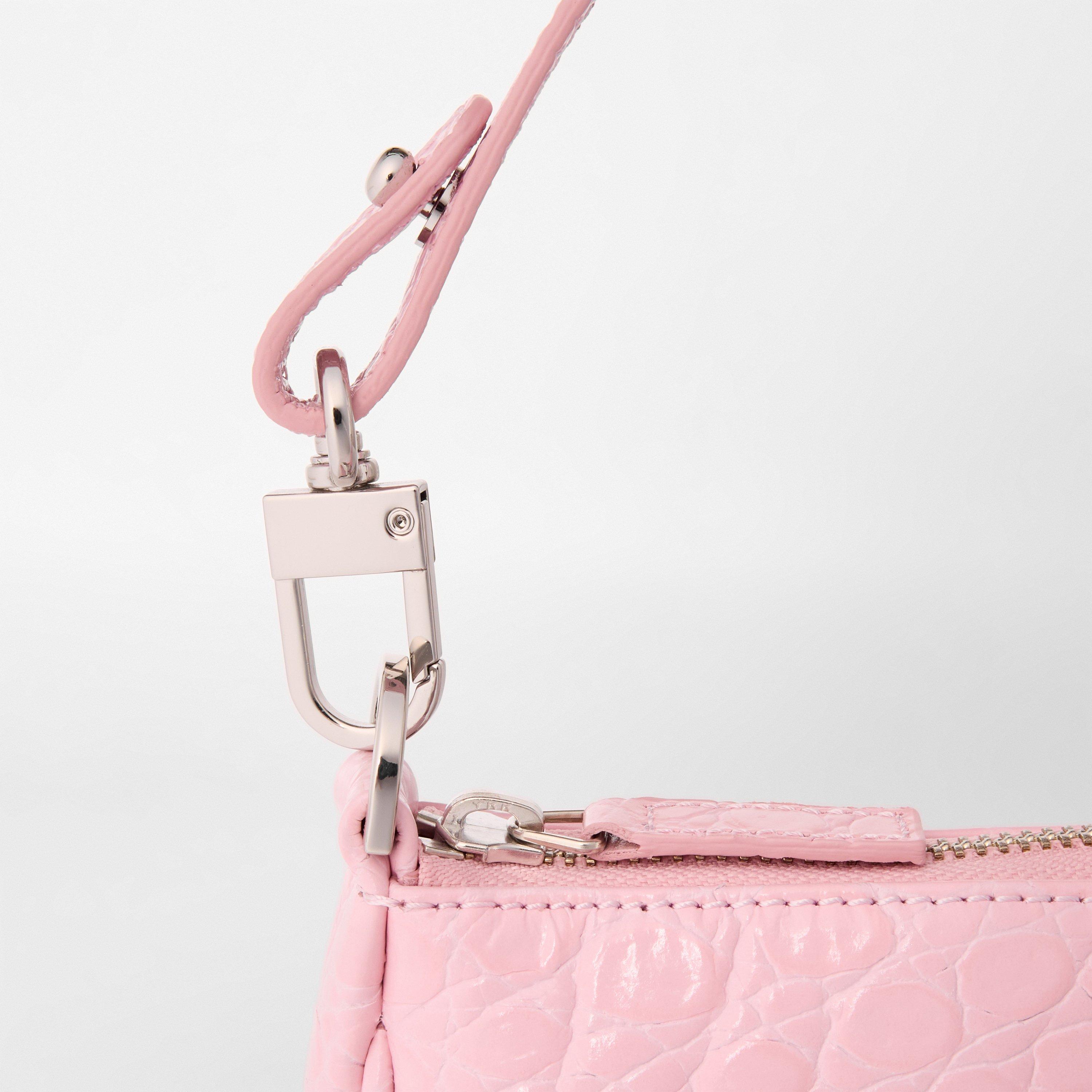 Pink - By Far - Women's Leather Shoulder Bags - 4
