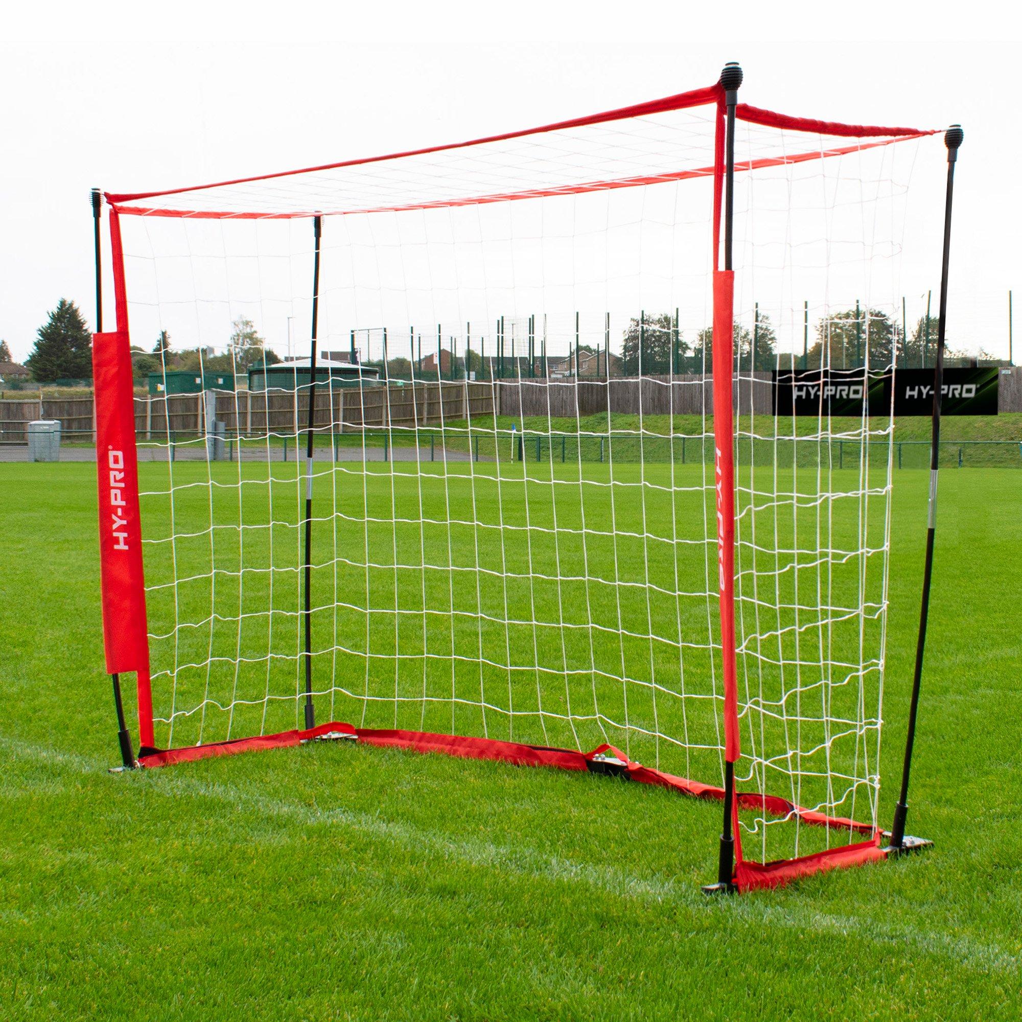 Red/Black - Hy-Pro - 8ft x 5ft Portable Box Goal - 2
