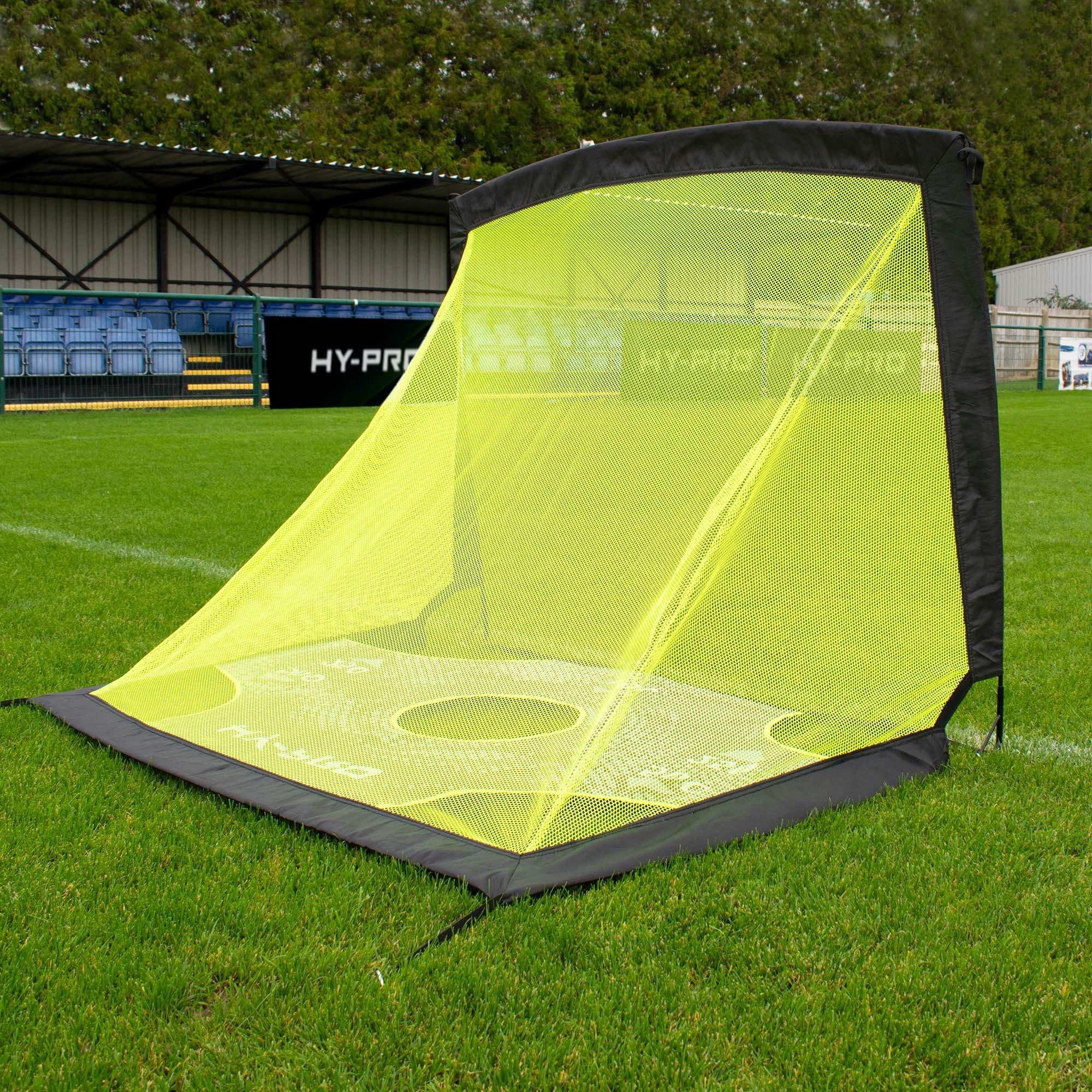 Red/Black - Hy-Pro - Hy-Pro 4ft x 3ft Pop Up Flexi Goal with Target - 3