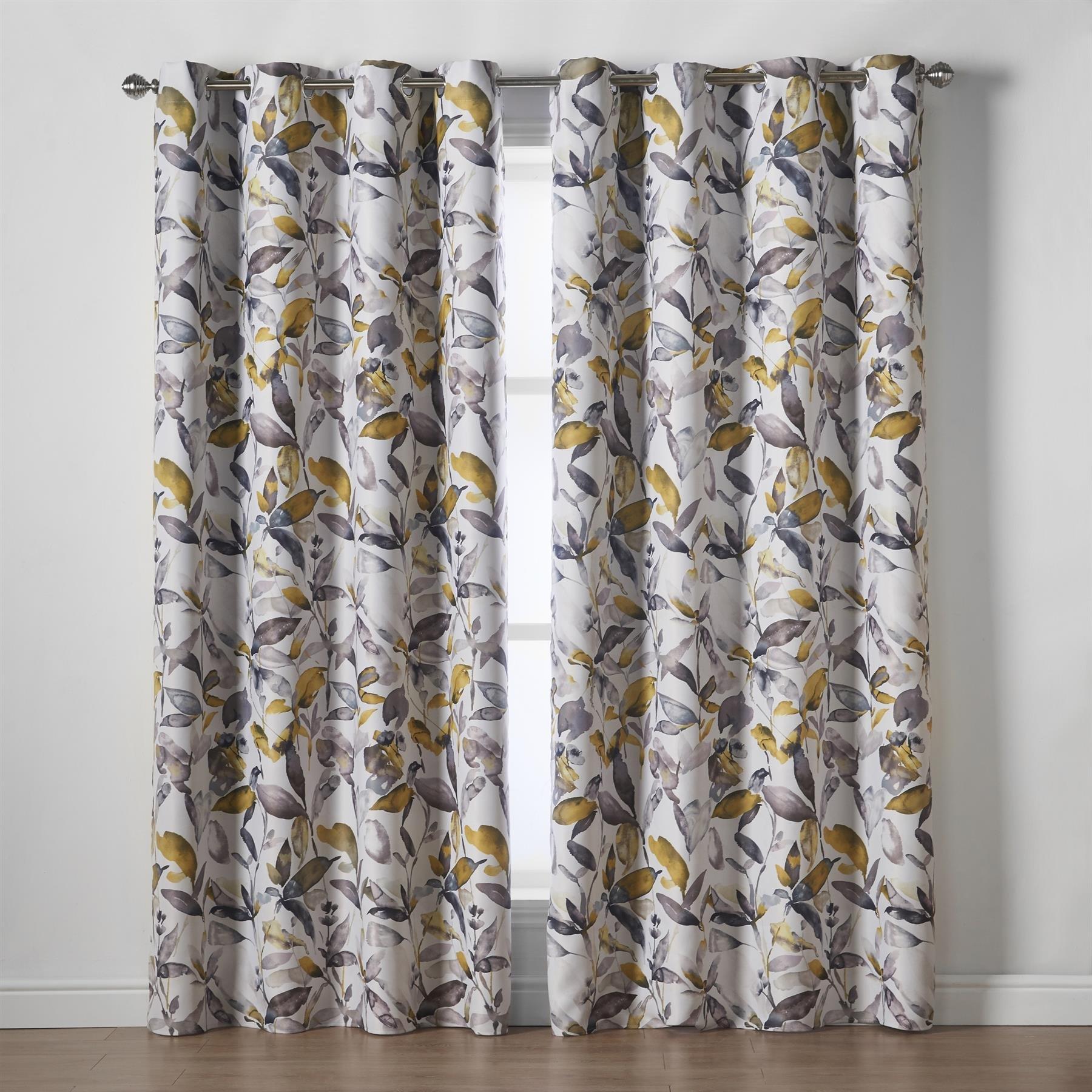 Ochre - Alan Symonds - Giverny Blackout Ring Top Curtains - 1