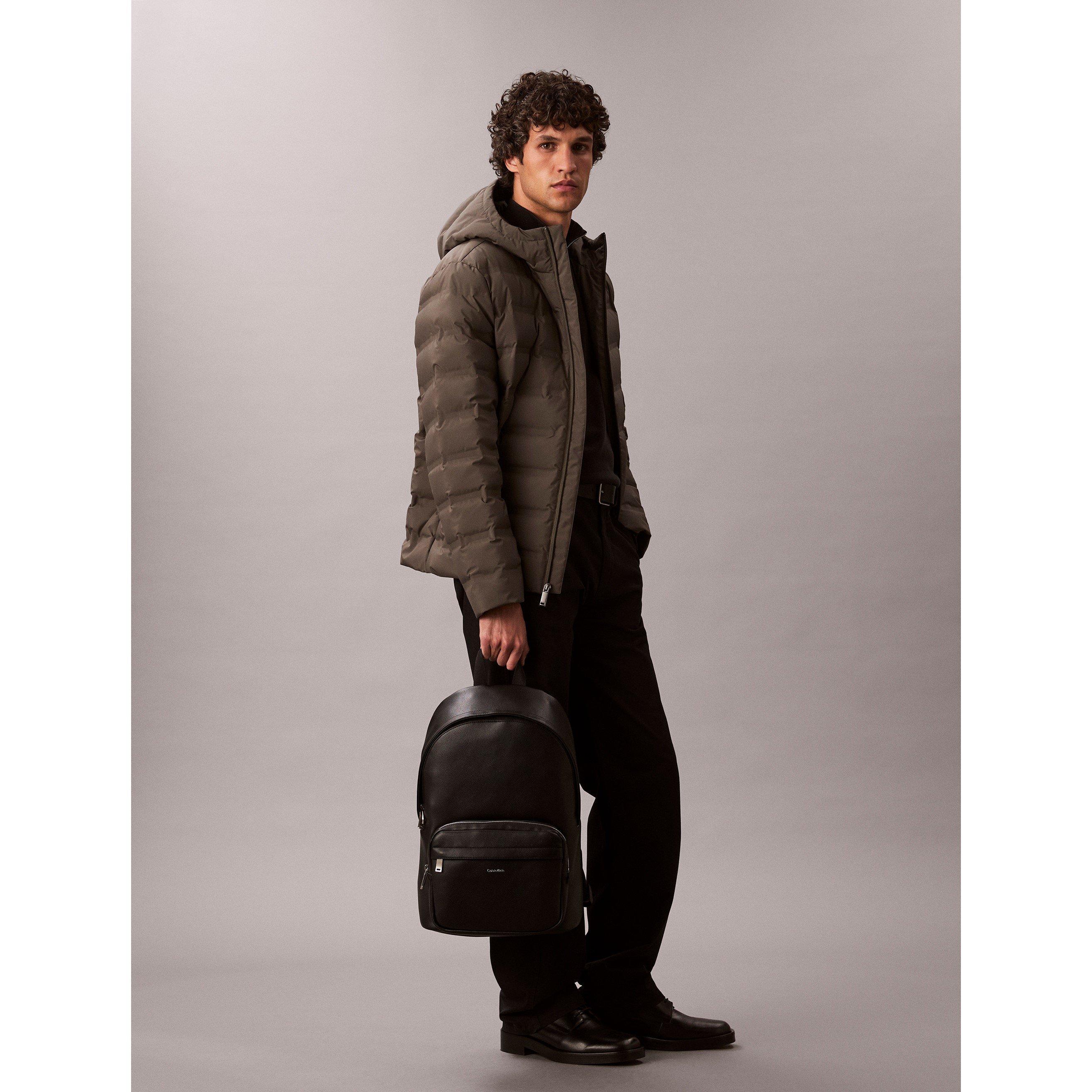 Black - Calvin Klein - Men's Raised Round Backpack - 2