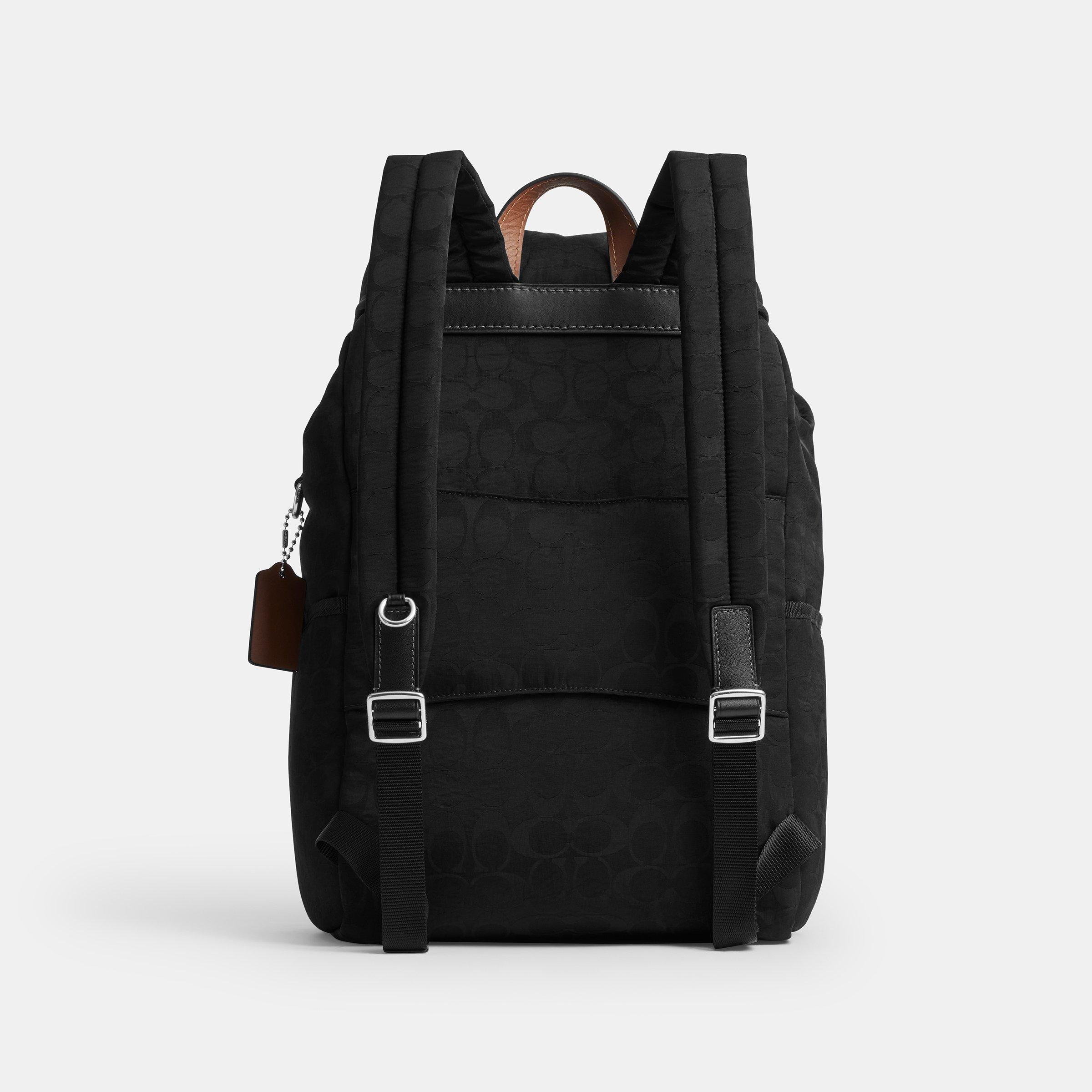 Black - Coach - Logan Backpack - 4