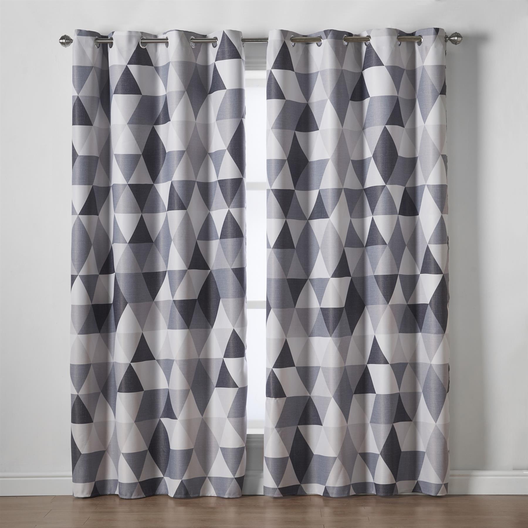 Charcoal - Alan Symonds - Malmo Blackout Ring Top Curtains - 1