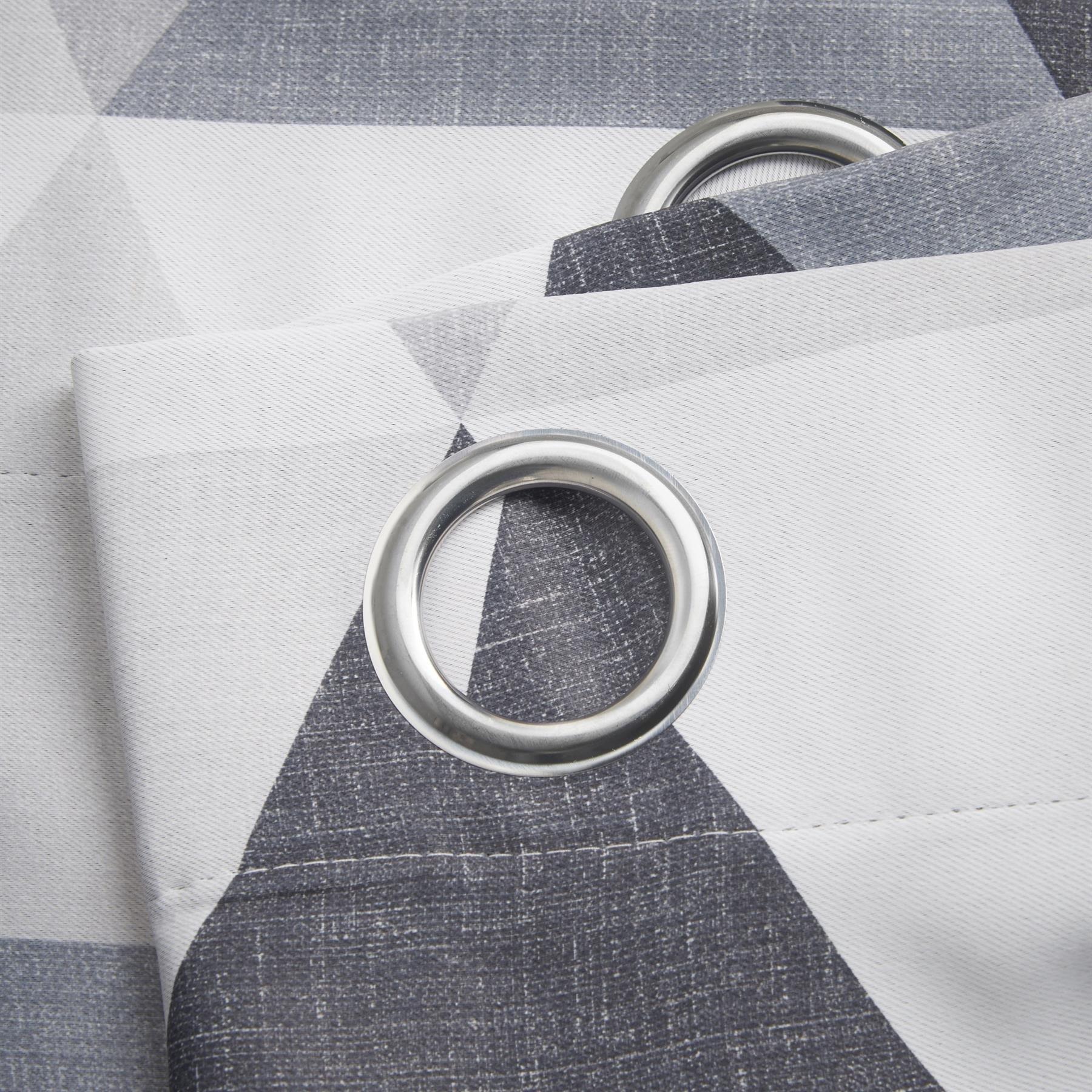 Charcoal - Alan Symonds - Malmo 95% Blackout Ring Top Curtains - 3