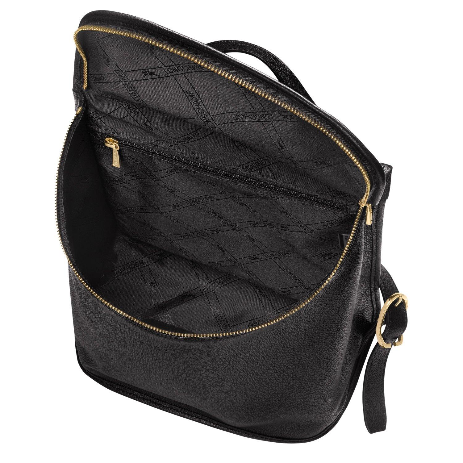 Noir - Longchamp - Women's Le Foulonne Backpacks - 4