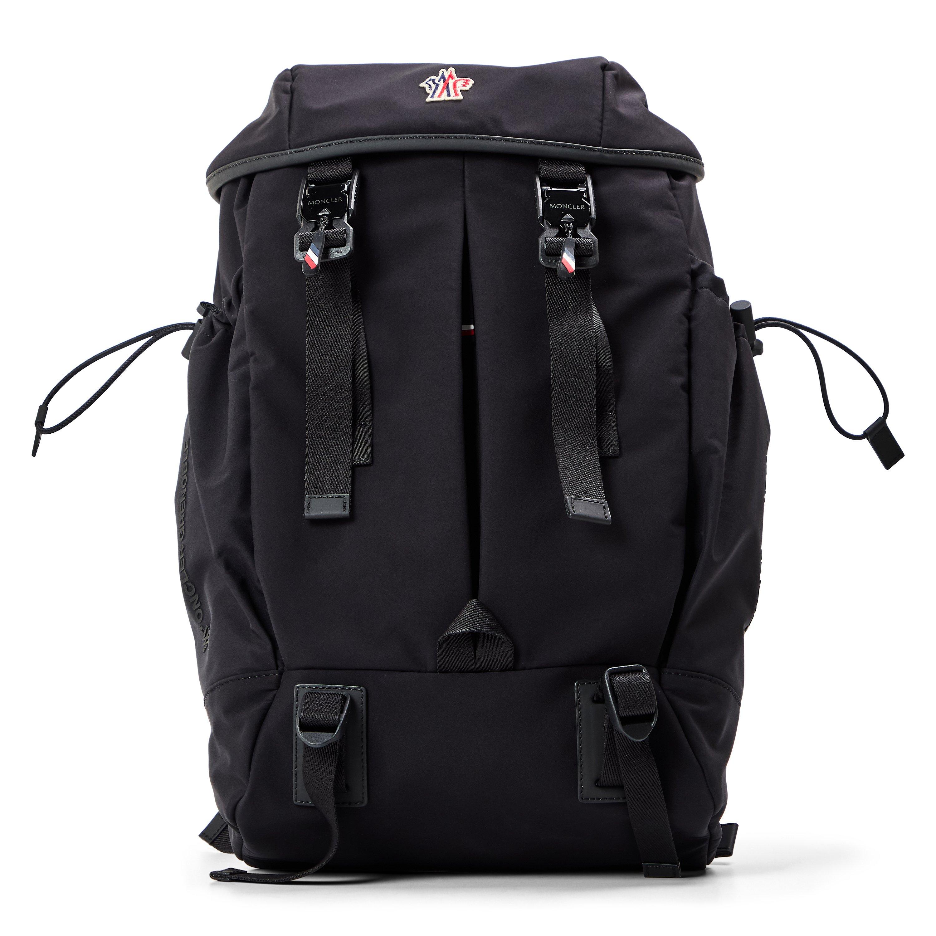 Grenoble Leather-Trimmed Backpack for Men in Black, Moncler - Image 2