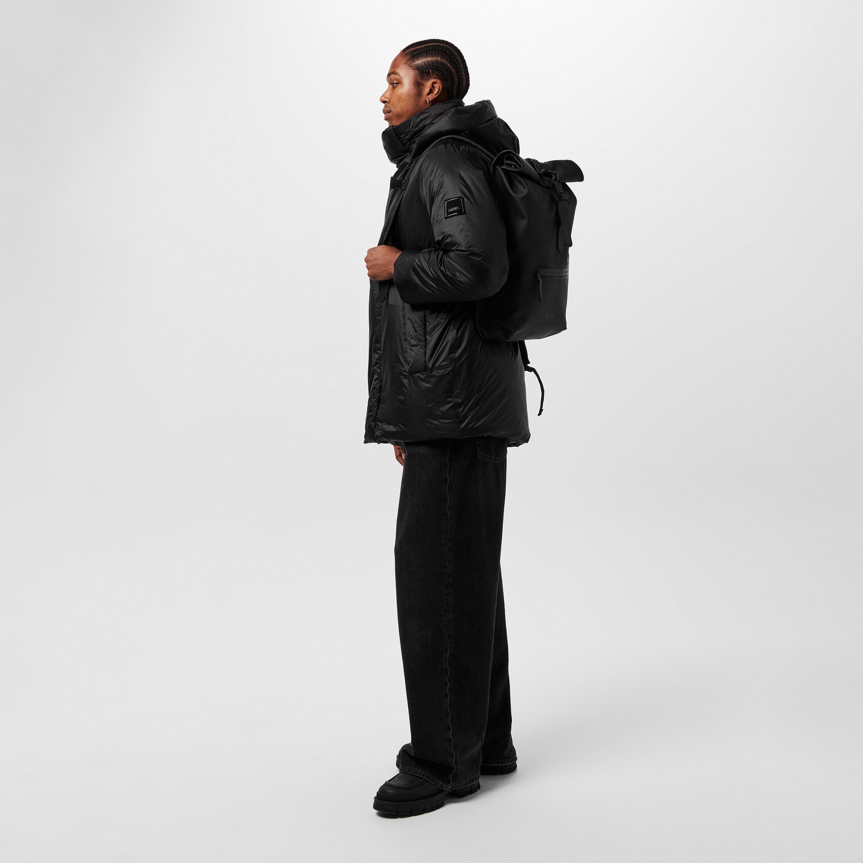 Black 01 - Rains - Rolltop Rucksack - 7