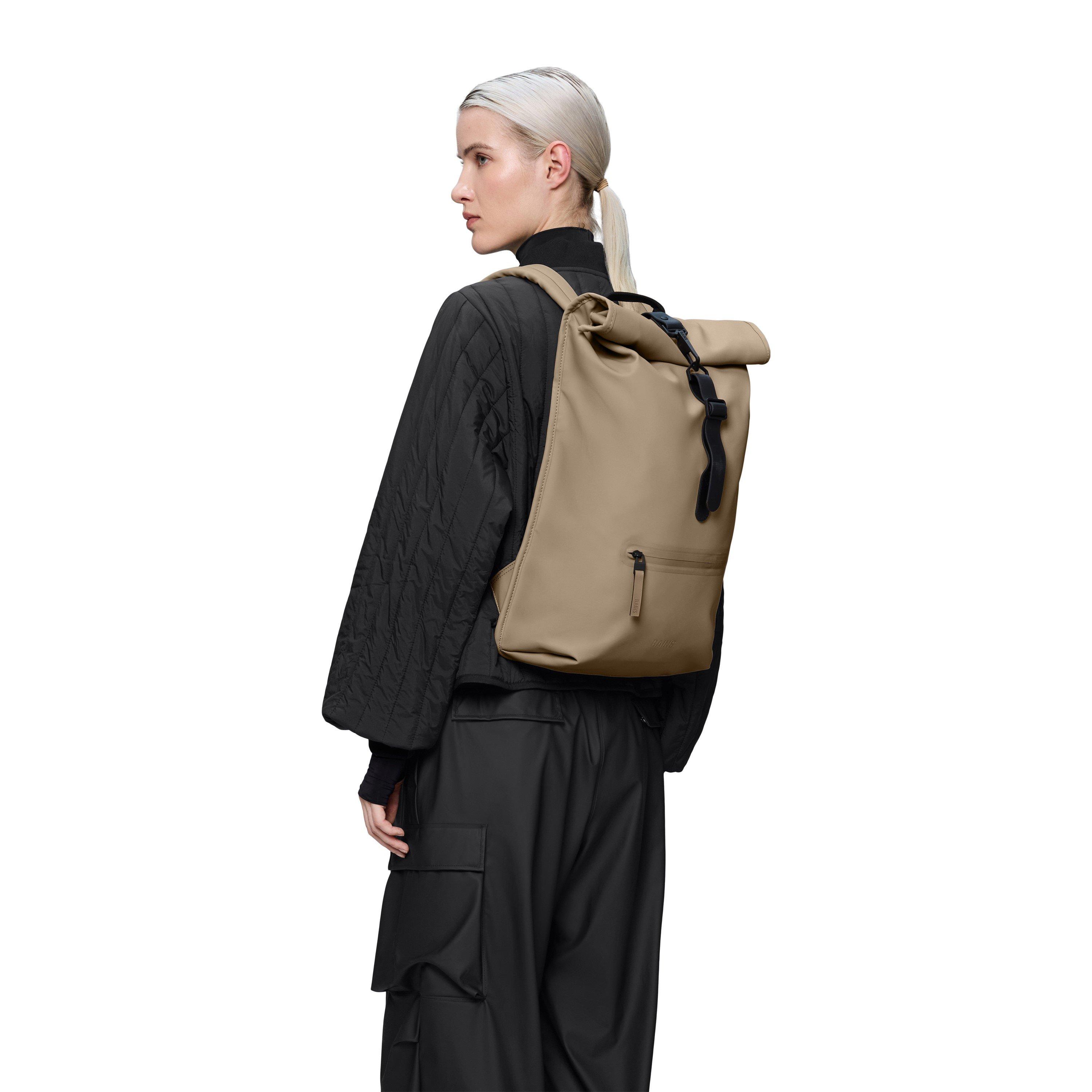 Beige 133 - Rains - Rolltop Rucksack - 4