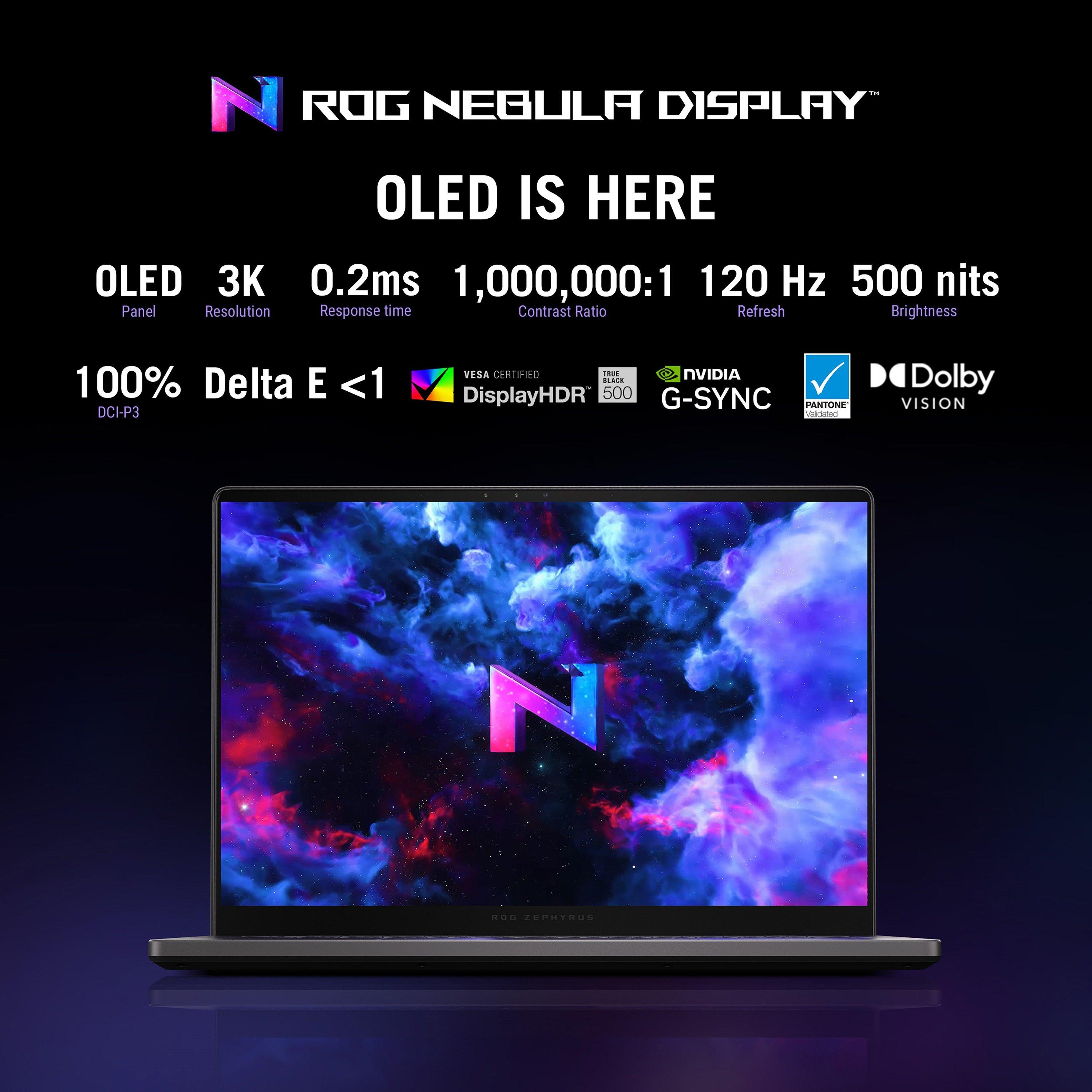 Cinzento - ASUS - ASUS ROG Zephyrus G14 GA403UM 14Inch Gaming Laptop - AMD Ryzen 9 270 16GB 1TB 5060 - 7