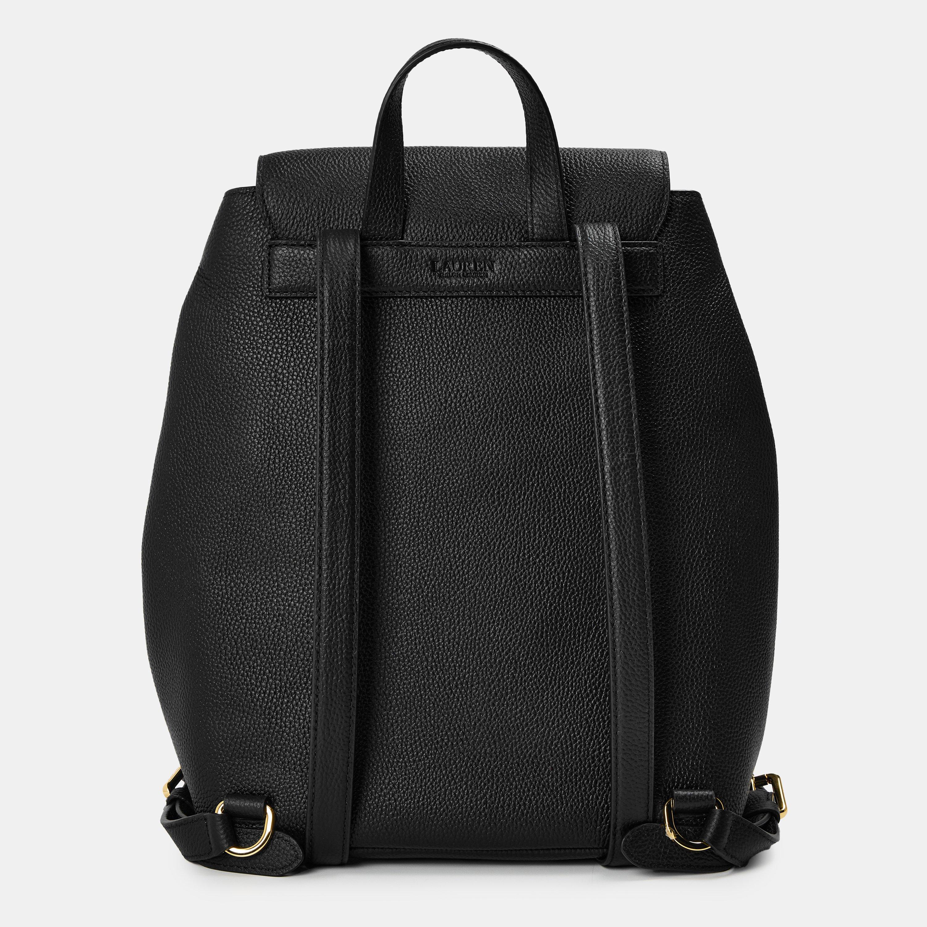 BLACK - Lauren by Ralph Lauren - Women's Real Leather Cameryan Backpack - 2