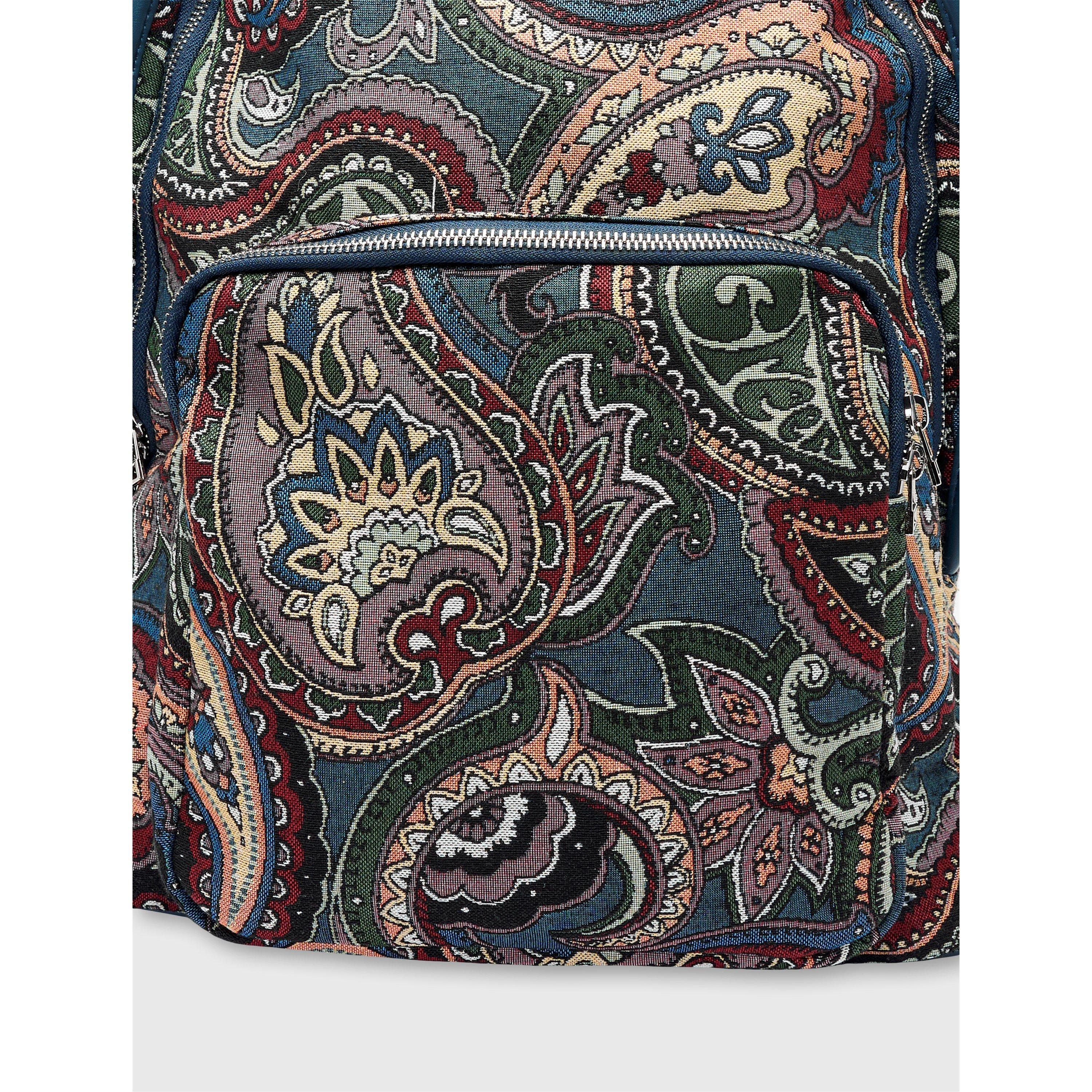 Multi - Pretty Green - Men's PG Pais Jacquard Backpacks - 3