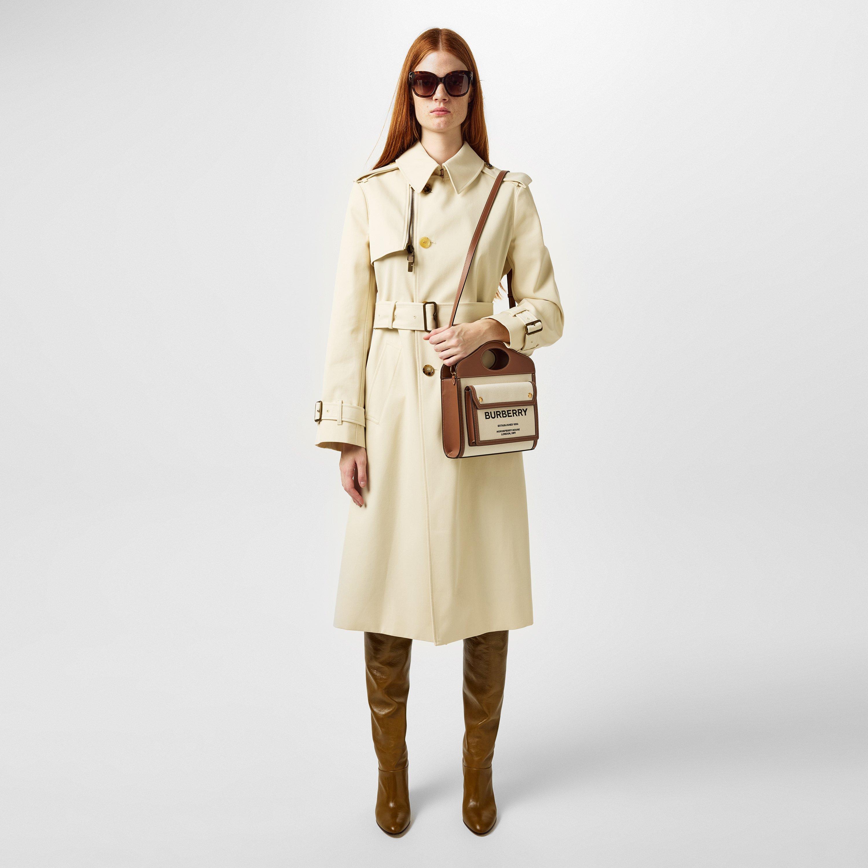 Malt Brwn A1395 - Burberry - Women's Logo Leather Pocket Mini Handbag - 6