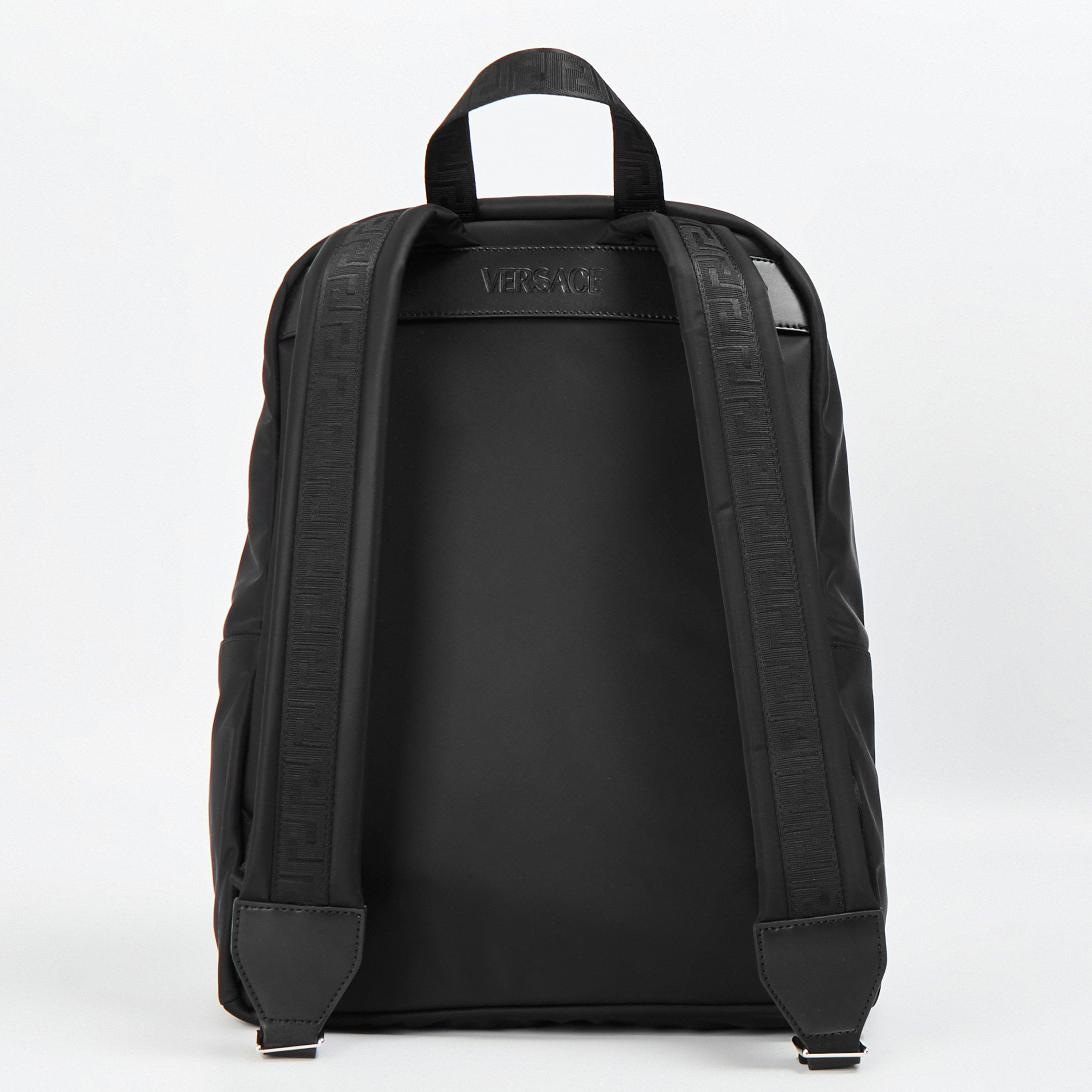 Black - Versace - Men's Nylon Backpack - 2