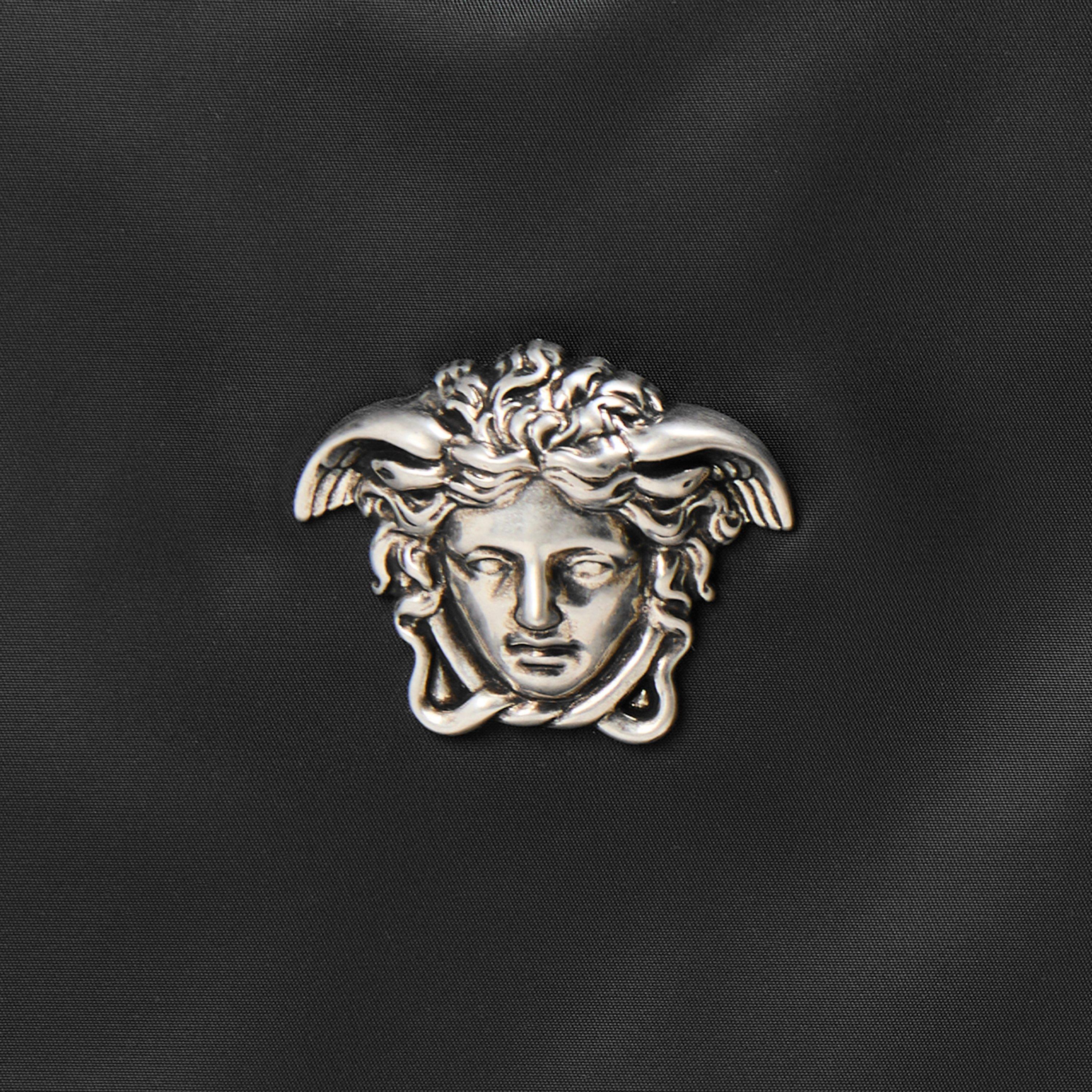 Black - Versace - Men's Nylon Backpack - 4