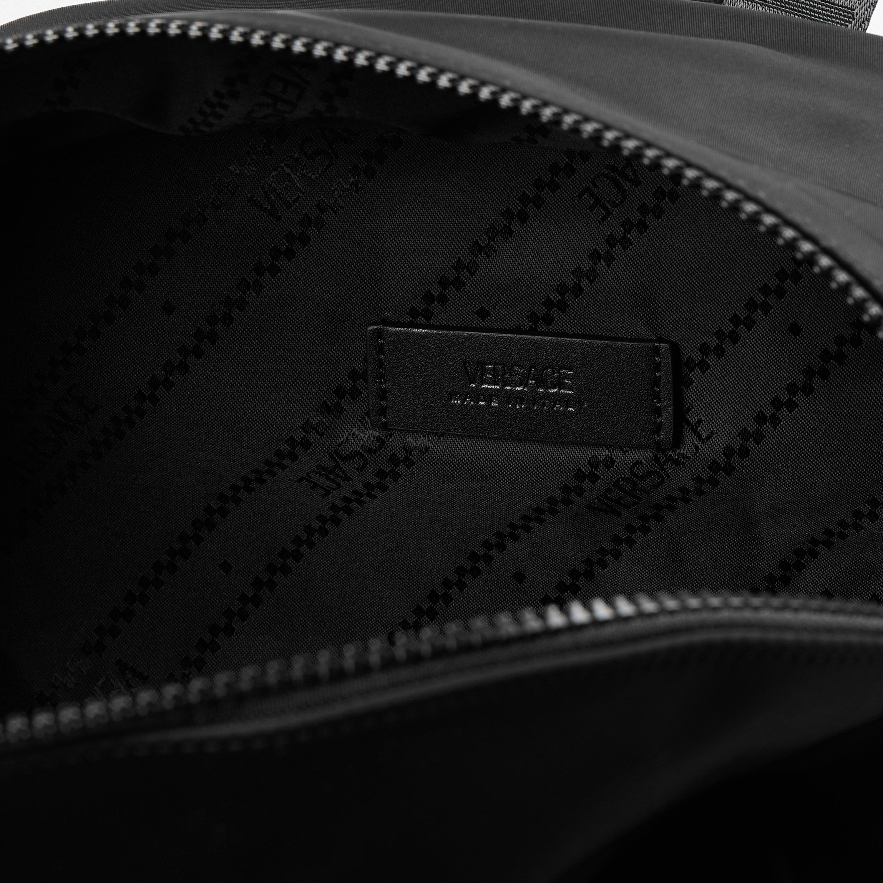 Black - Versace - Men's Nylon Backpack - 5