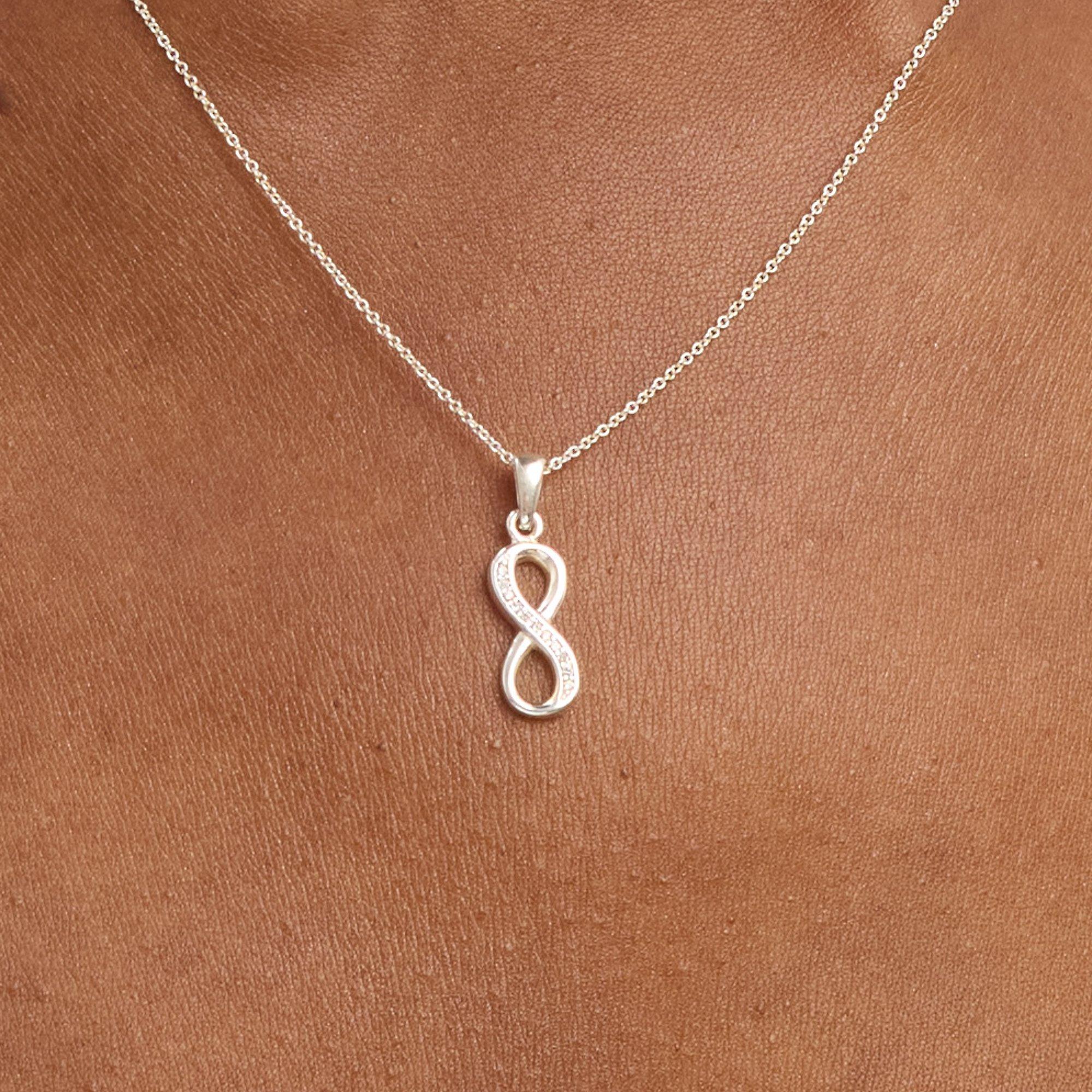 Silver - Simply Silver - Sterling Silver 925 CZ Infinity Pendant - 2