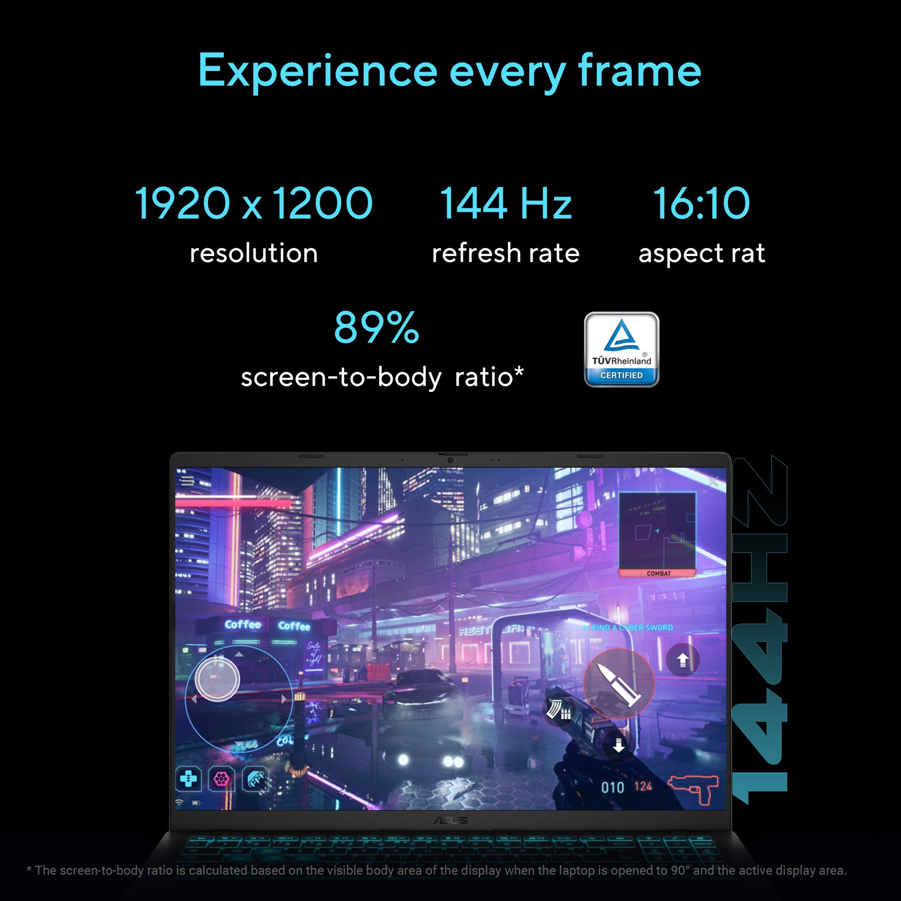 Black - ASUS - ASUS V16 V3607VH 16Inch Gaming Laptop - Intel Core 5 210H 16GB 1TB RTX 5050 - 8