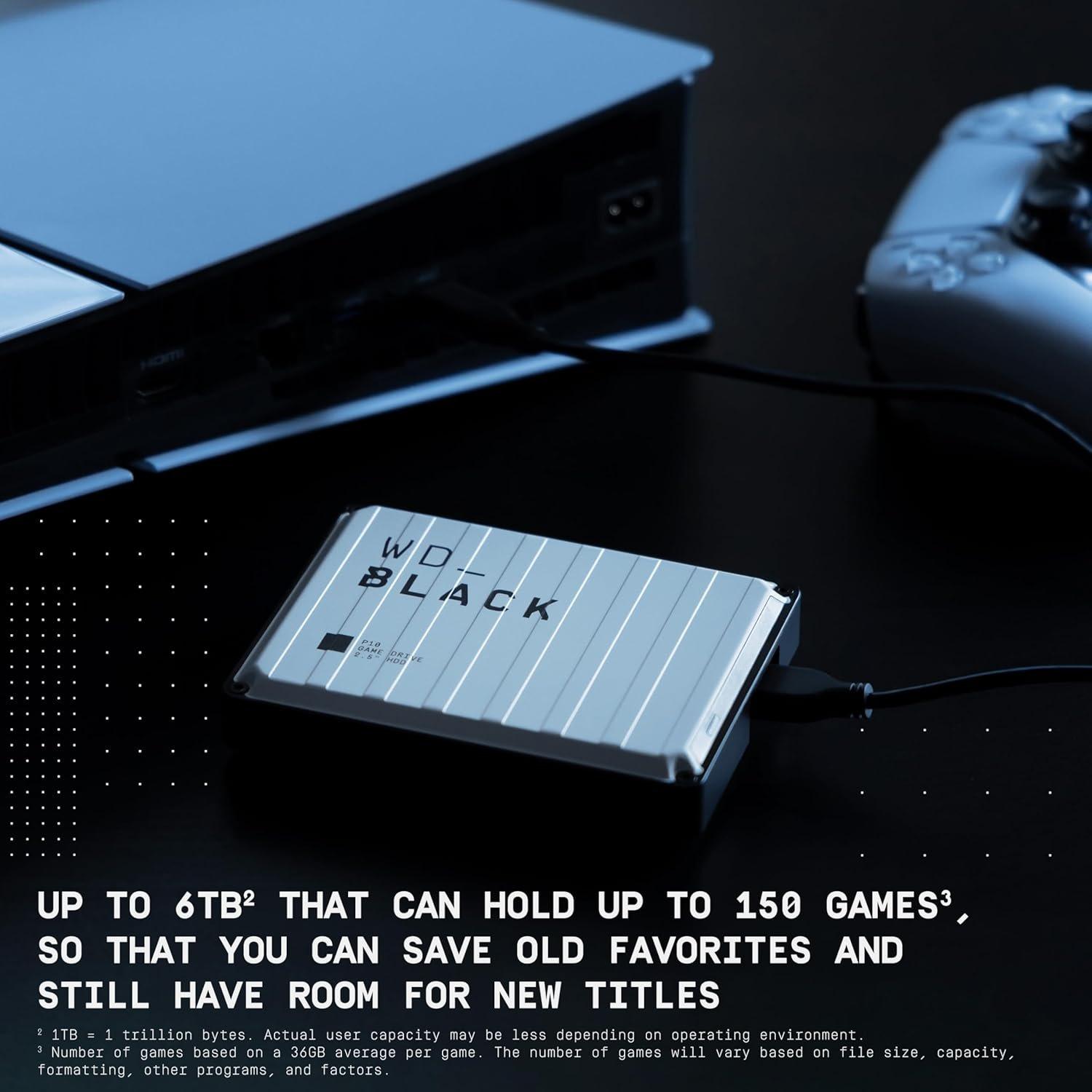 Branco - Western Digital - WD_BLACK P10 Game Drive Works with PlayStation® - 5TB (White) - 3