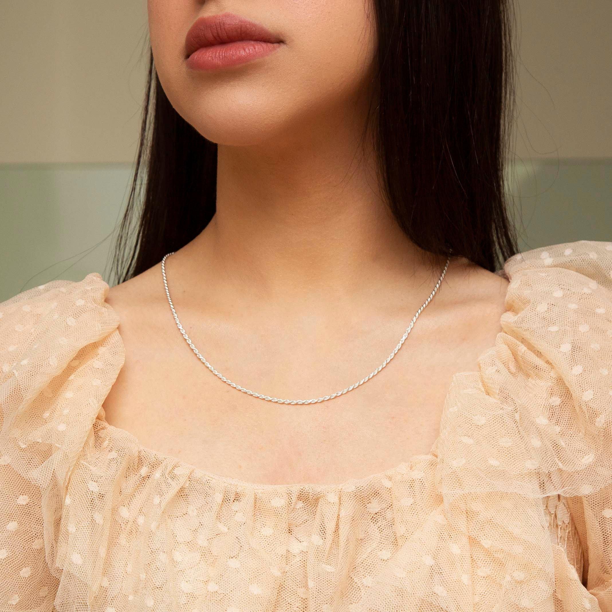 Sterling Silver - Be You - Sterling Silver Diamond Cut Rope Chain - 2