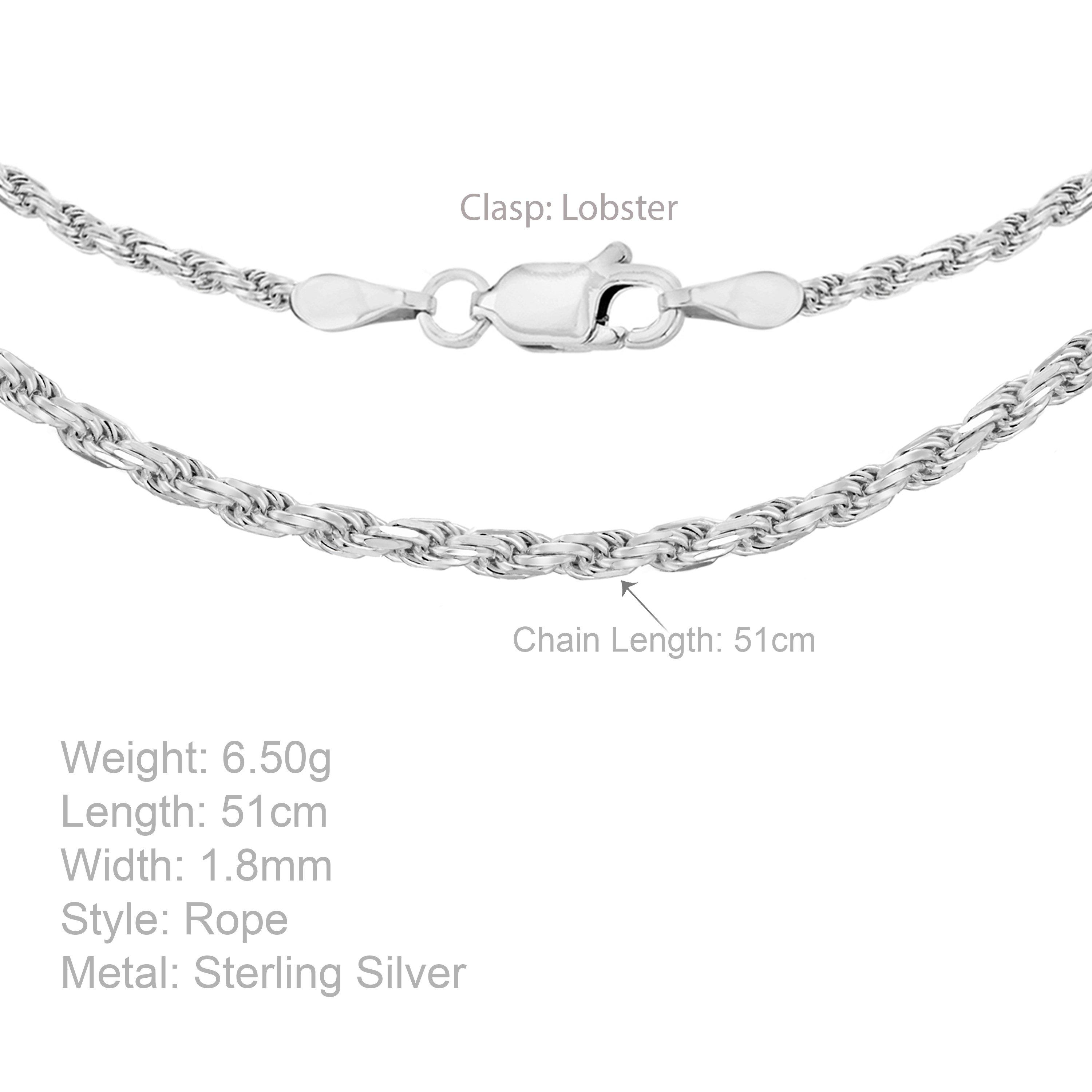 Sterling Silver - Be You - Sterling Silver Diamond Cut Rope Chain - 4