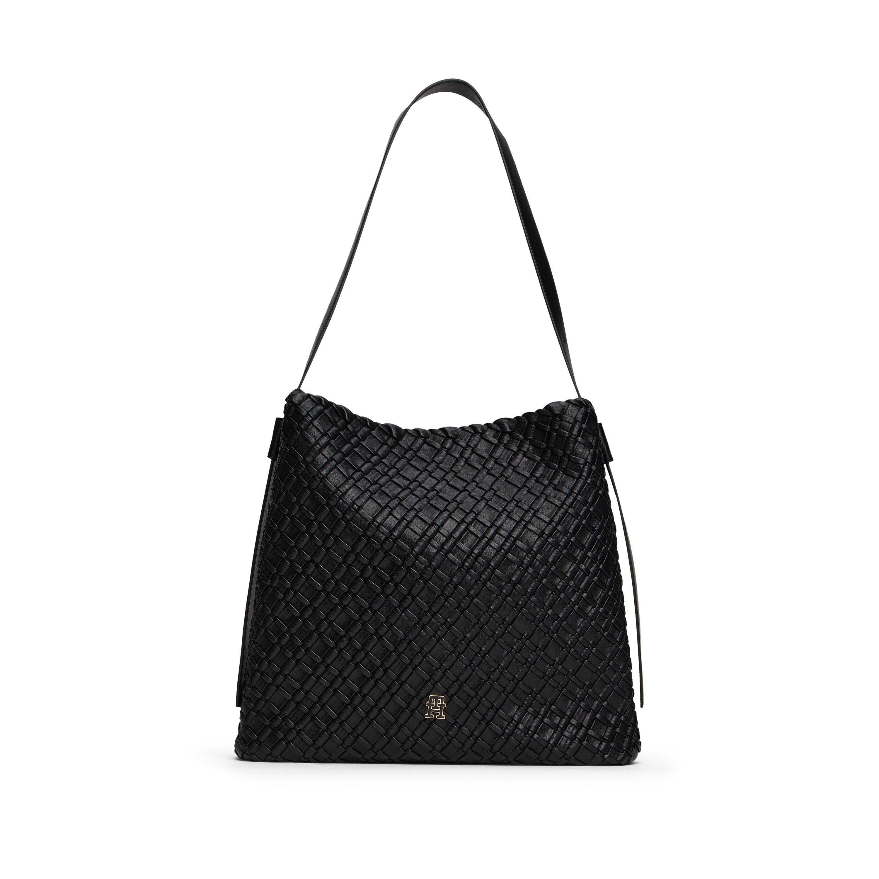 Tommy Hilfiger Women's Woven Maxi Shoulder Bag - Black