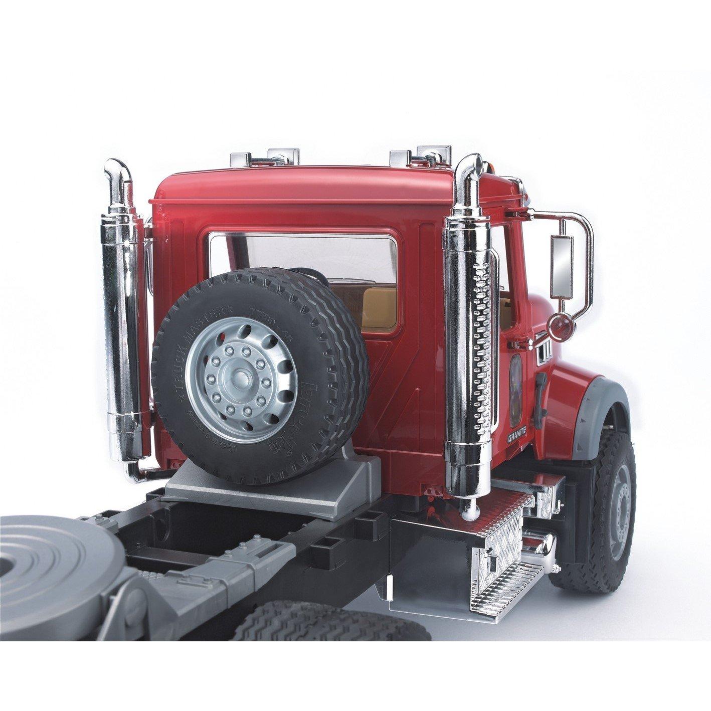 Multi - Bruder - Bruder 1:16 MACK Granite Low loader truck with JCB - 1